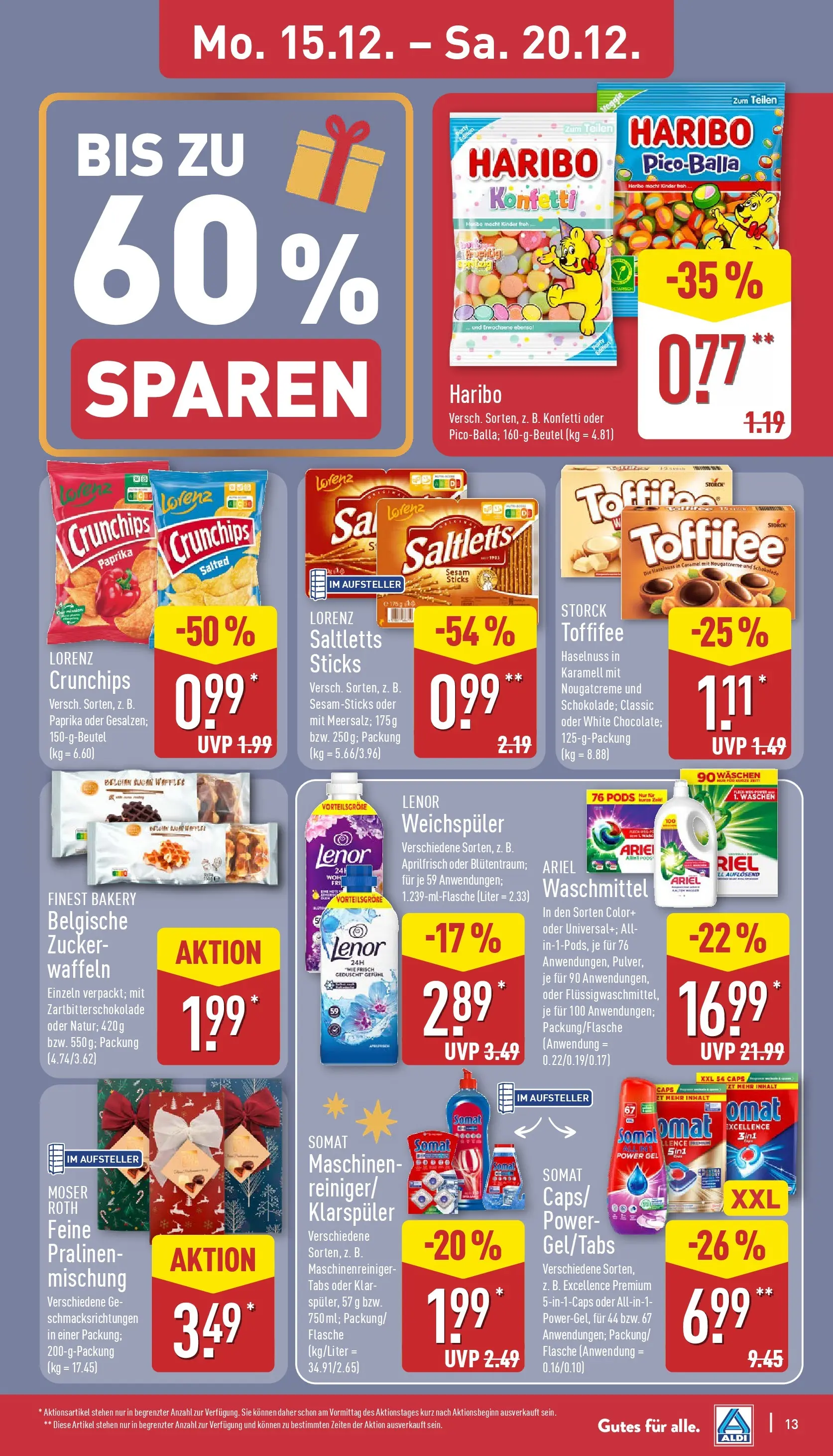 Aldi - ALDI Nord: Wochenangebote (ab 14.12.2025) » Angebote Online | Seite: 16 | Produkte: Schokolade, Weichspüler, Paprika, Zucker