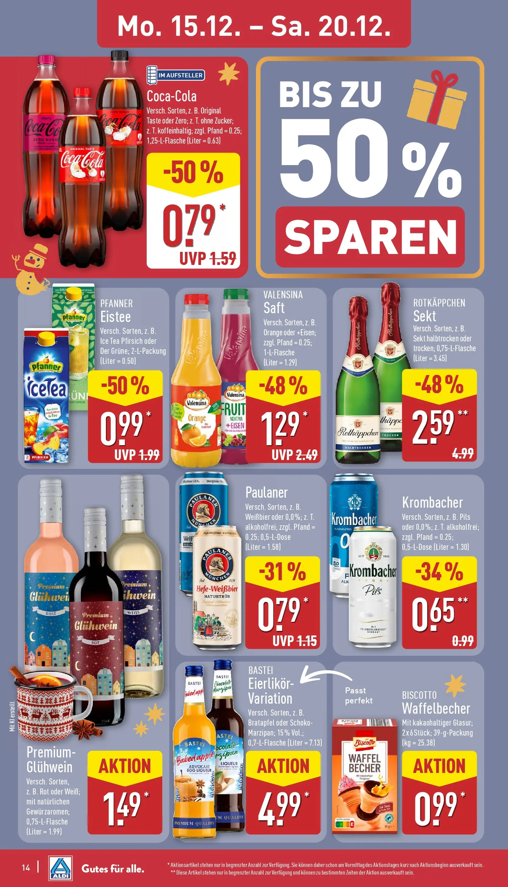 Aldi - ALDI Nord: Wochenangebote (ab 14.12.2025) » Angebote Online | Seite: 17 | Produkte: Rotkappchen sekt, Pfanner eistee, Pfirsich, Rotkäppchen