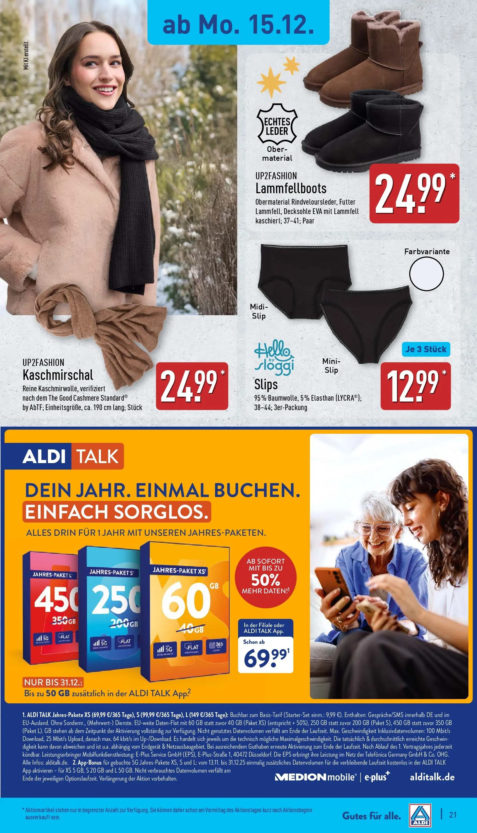 Aldi - ALDI Nord: Wochenangebote (ab 14.12.2025) » Angebote Online | Seite: 24 | Produkte: Up2fashion, Slip