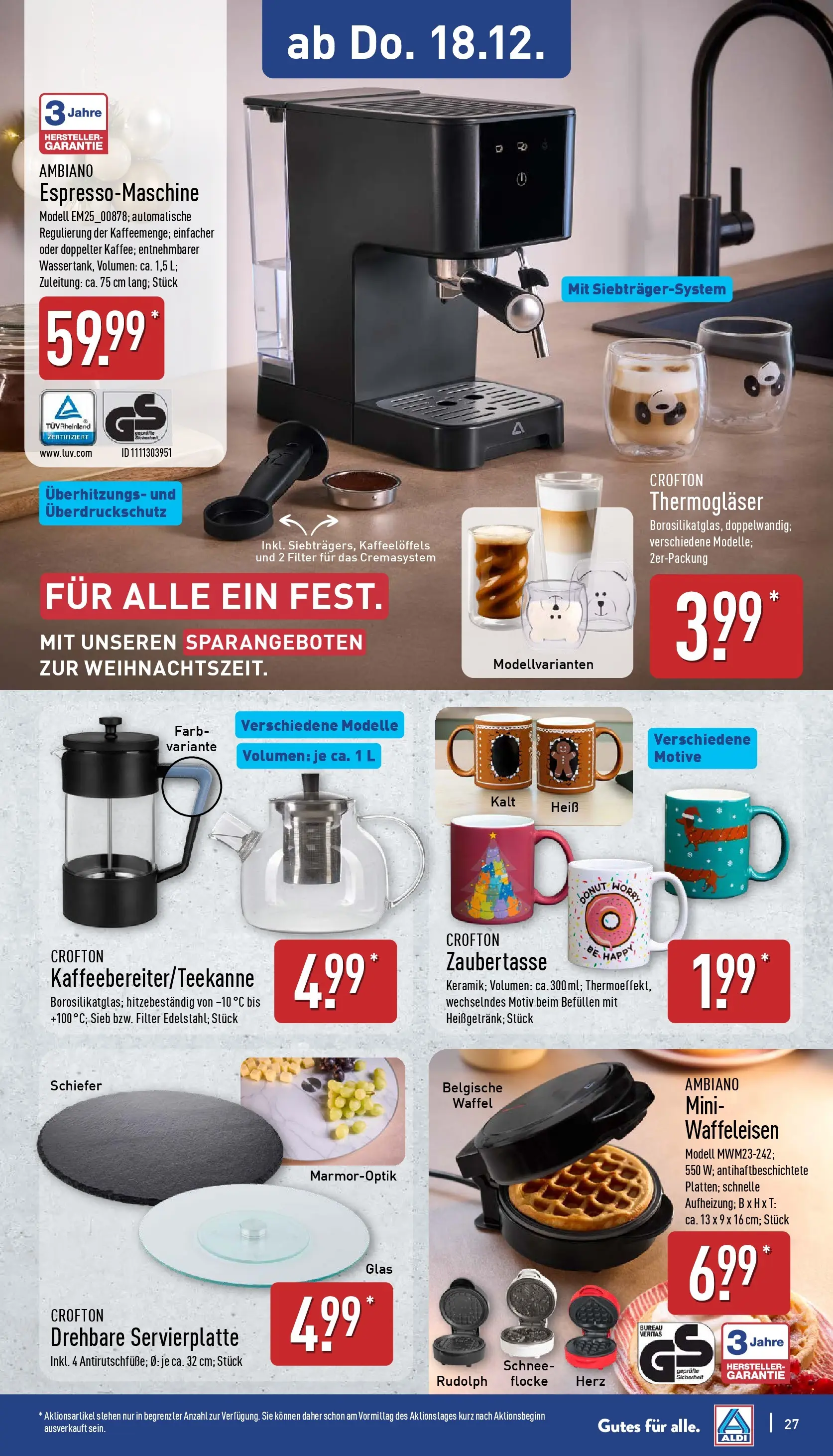 Aldi - ALDI Nord: Wochenangebote (ab 14.12.2025) » Angebote Online | Seite: 30 | Produkte: Waffeleisen