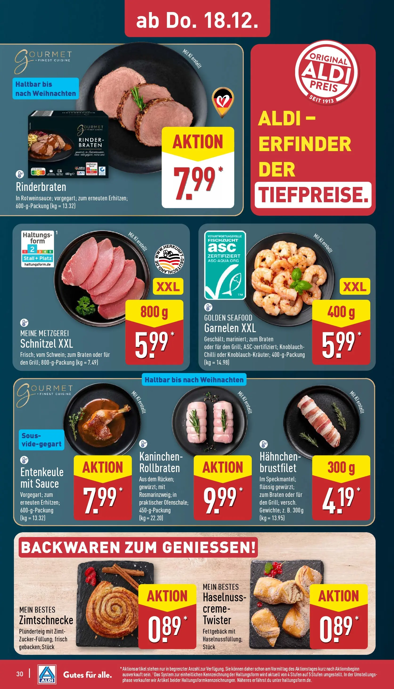 Aldi - ALDI Nord: Wochenangebote (ab 14.12.2025) » Angebote Online | Seite: 33 | Produkte: Hahnchen, Kaninchen, Schnitzel, Knoblauch