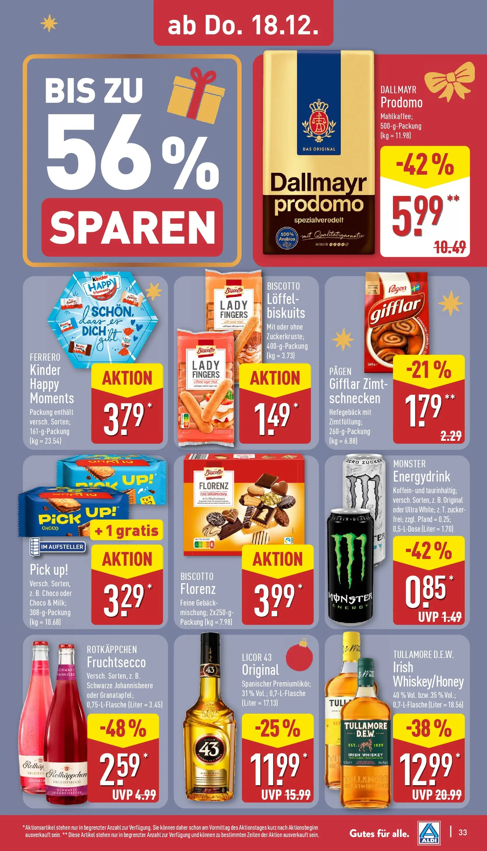 Aldi - ALDI Nord: Wochenangebote (ab 14.12.2025) » Angebote Online | Seite: 36 | Produkte: Energy, Monster, Dallmayr, Whiskey