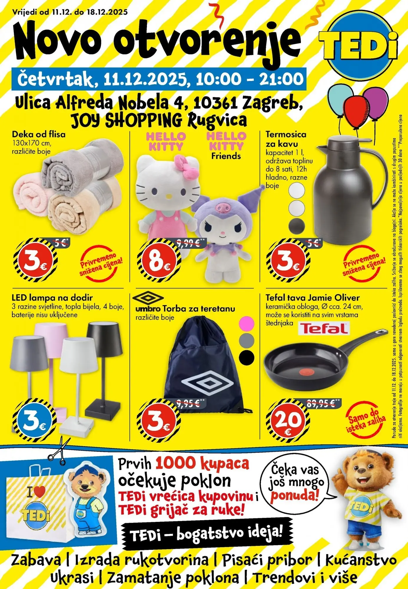TEDi - TEDi katalog do 13.12.2025 novi od 06.12.2025 na listanje > letak digitalni | Stranica: 1 | Proizvodi: Baterije, Tava, Deka, Torba