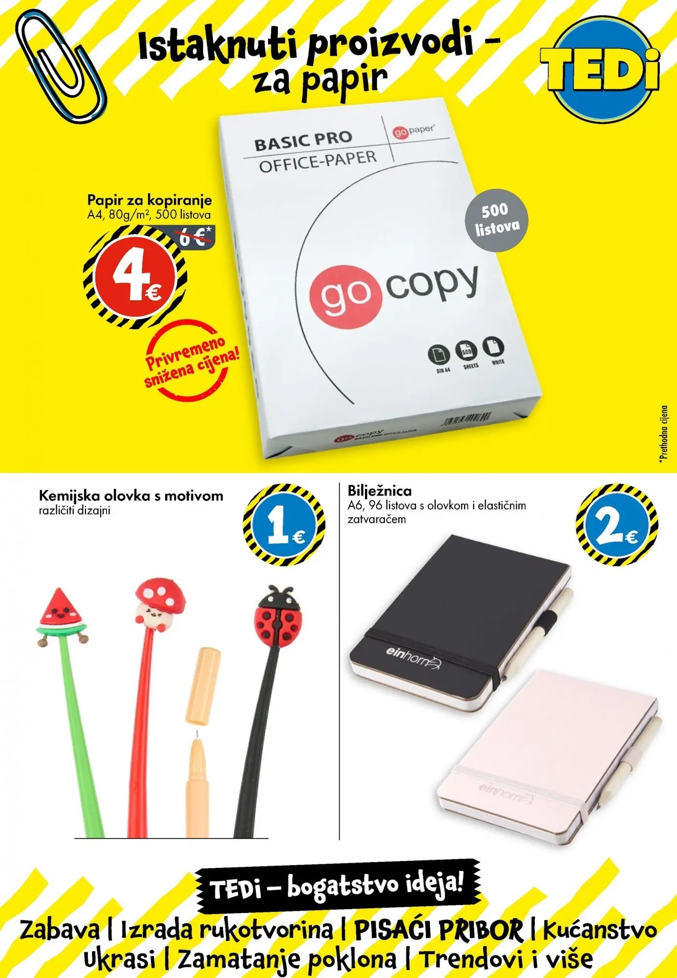 TEDi - TEDi katalog do 13.12.2025 novi od 06.12.2025 na listanje > letak digitalni | Stranica: 2 | Proizvodi: Bilježnica, Kemijska olovka
