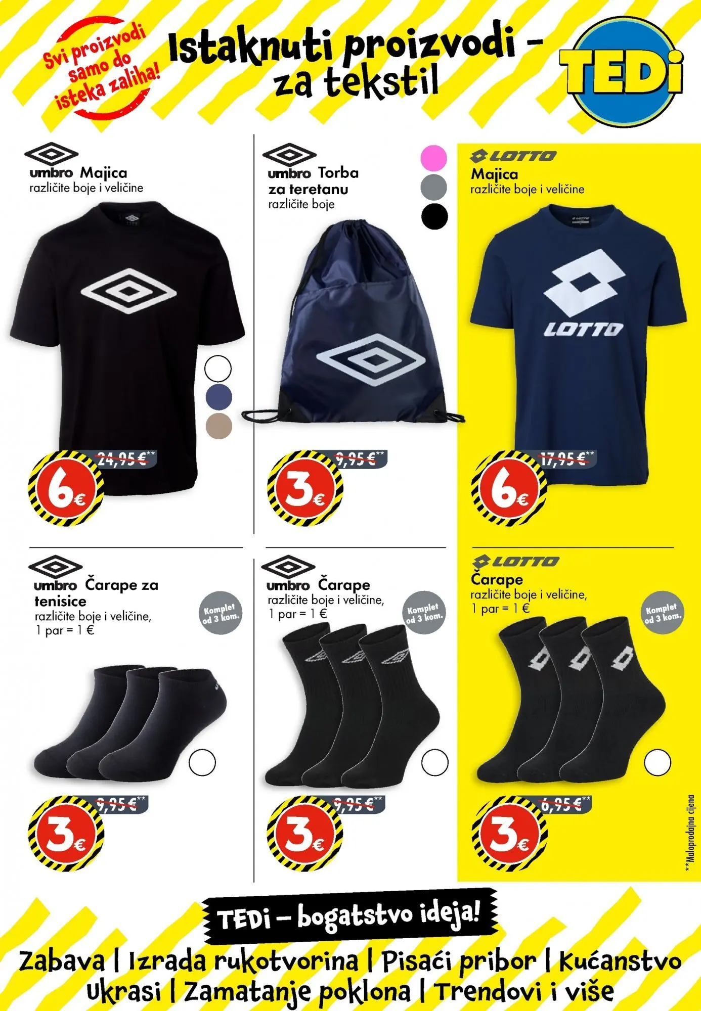 TEDi - TEDi katalog do 13.12.2025 novi od 06.12.2025 na listanje > letak digitalni | Stranica: 4 | Proizvodi: Majica, Čarape, Tenisice, Torba