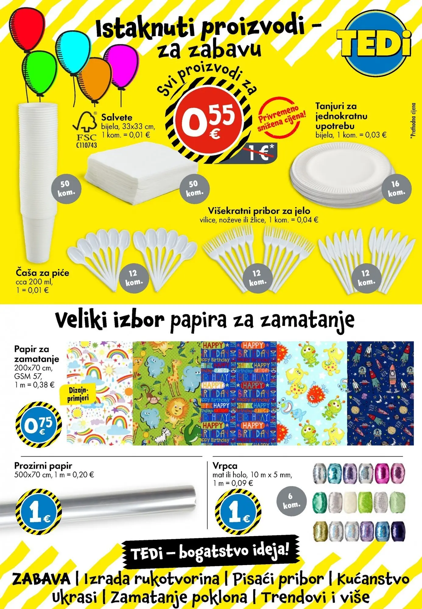 TEDi - TEDi katalog do 13.12.2025 novi od 06.12.2025 na listanje > letak digitalni | Stranica: 10 | Proizvodi: Salvete, Tanjuri, Pribor za jelo