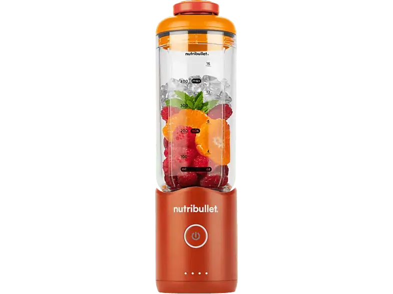 Nutri Bullet NBP 013OR Flex Portable Blender, Smoothie Maker (Orange, 7,4 Volt, 590 ml)