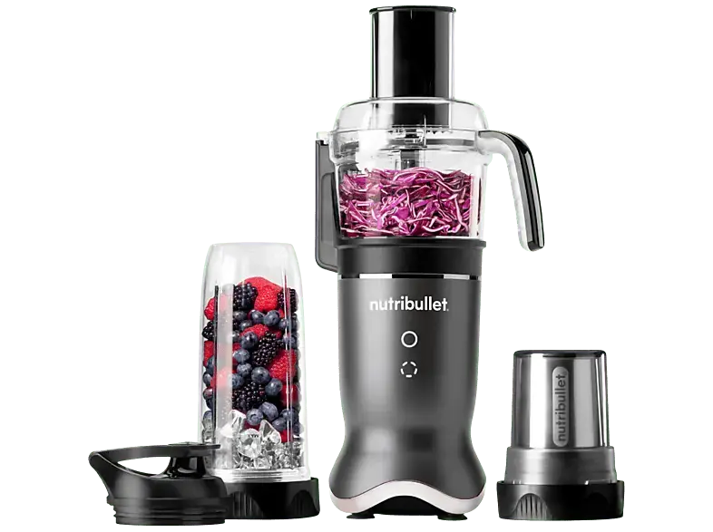 Nutri Bullet NB 1224DG Ulta Plus+ 3in1 Küchensystem (Schwarz, 1200 Watt, 900 ml)