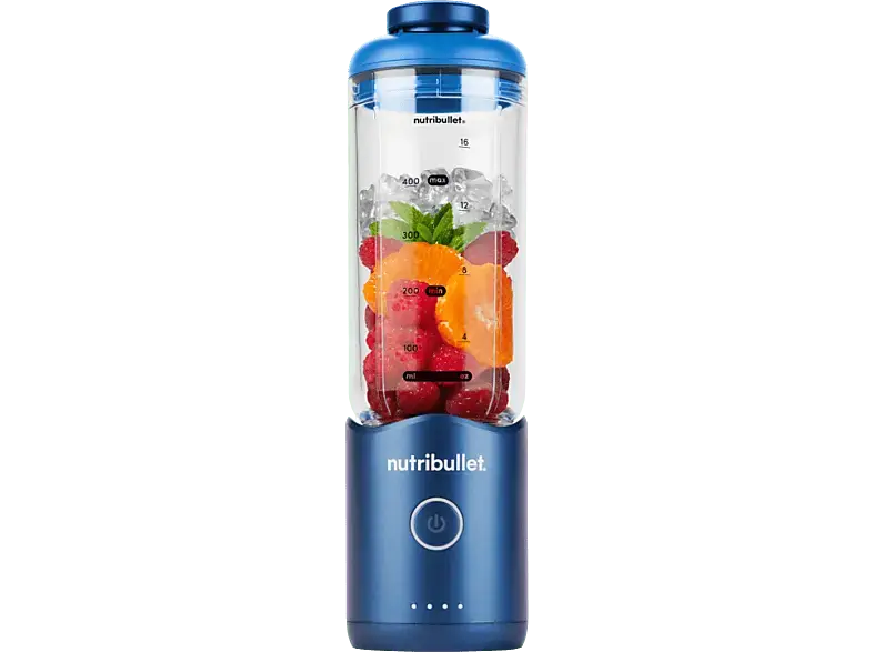 Nutri Bullet NBP 013BL Flex Portable Blender, Smoothie Maker (Blue, 7,4 Volt, 590 ml)