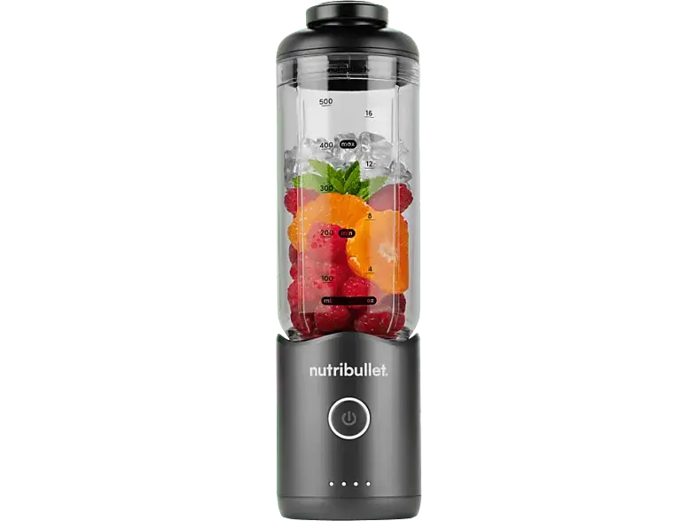 Nutri Bullet NBP 013GM Flex Portable Blender, Smoothie Maker (Gunmetal, 7,4 Volt, 590 ml)