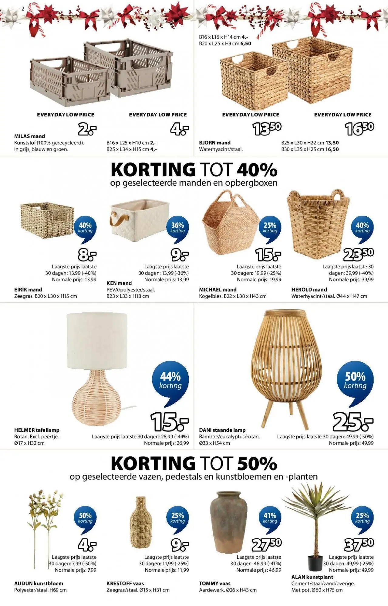 JYSK - JYSK folder  vanaf 07/12/2025 | Pagina: 2 | Producten: Manden, Mand, Vaas, Lamp