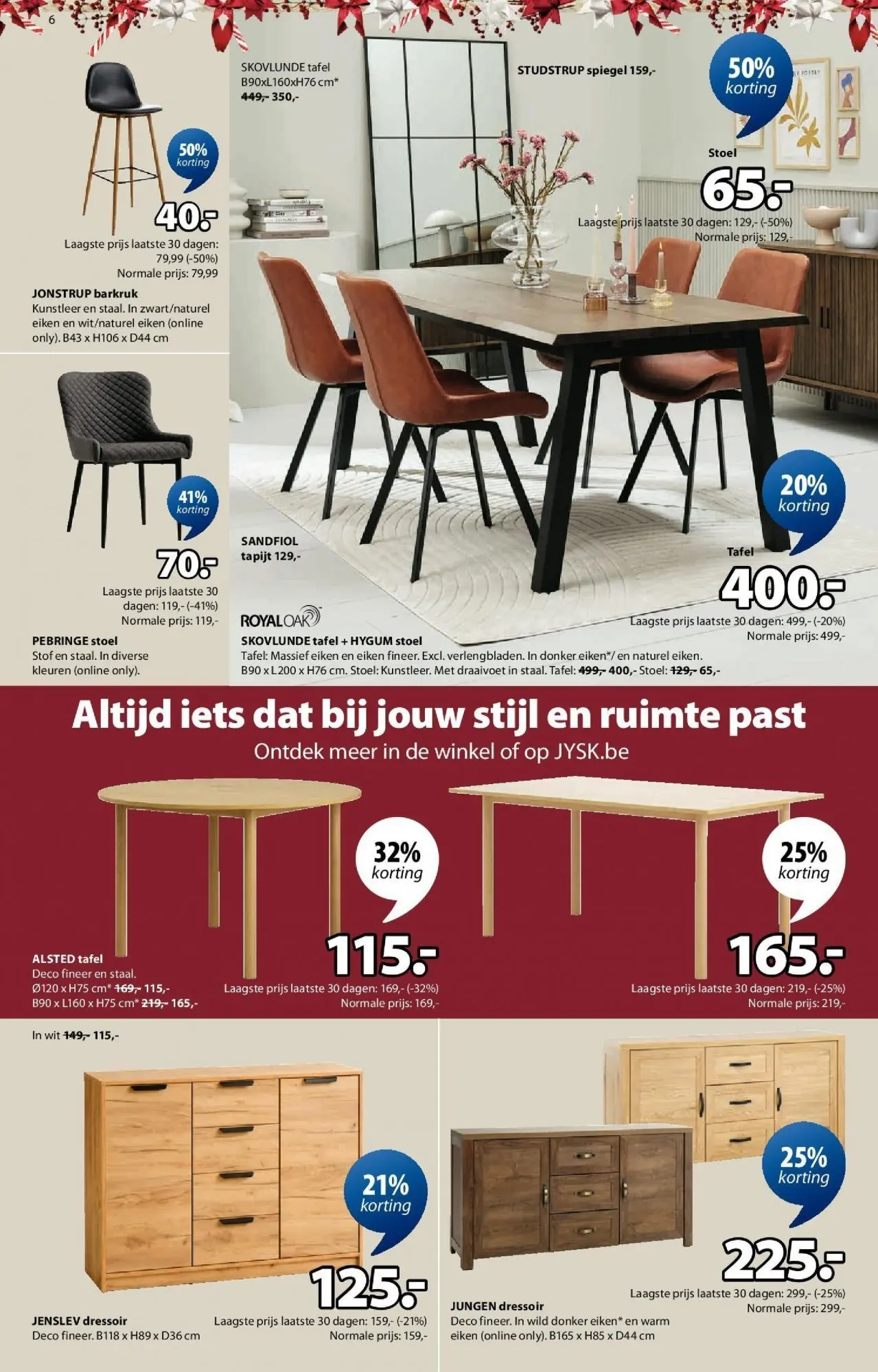 JYSK - JYSK folder  vanaf 07/12/2025 | Pagina: 6 | Producten: Stoel, Dressoir, Spiegel, Tapijt
