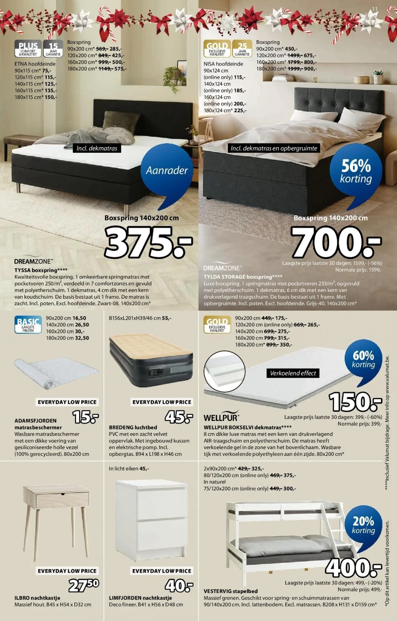 JYSK - JYSK folder  vanaf 07/12/2025 | Pagina: 11 | Producten: Matras, Nachtkastje, Gel, Kan