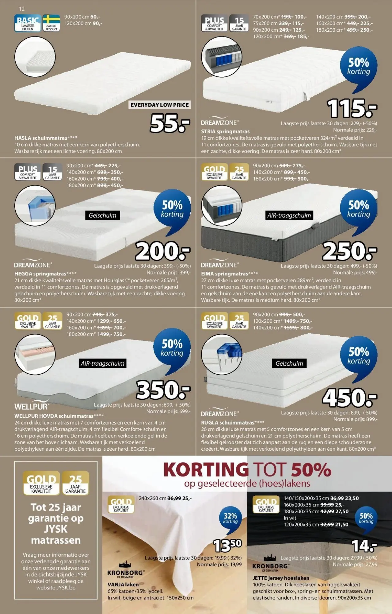JYSK - JYSK folder  vanaf 07/12/2025 | Pagina: 12 | Producten: Désodorisant, Fehérhagyma, Matras, Gel