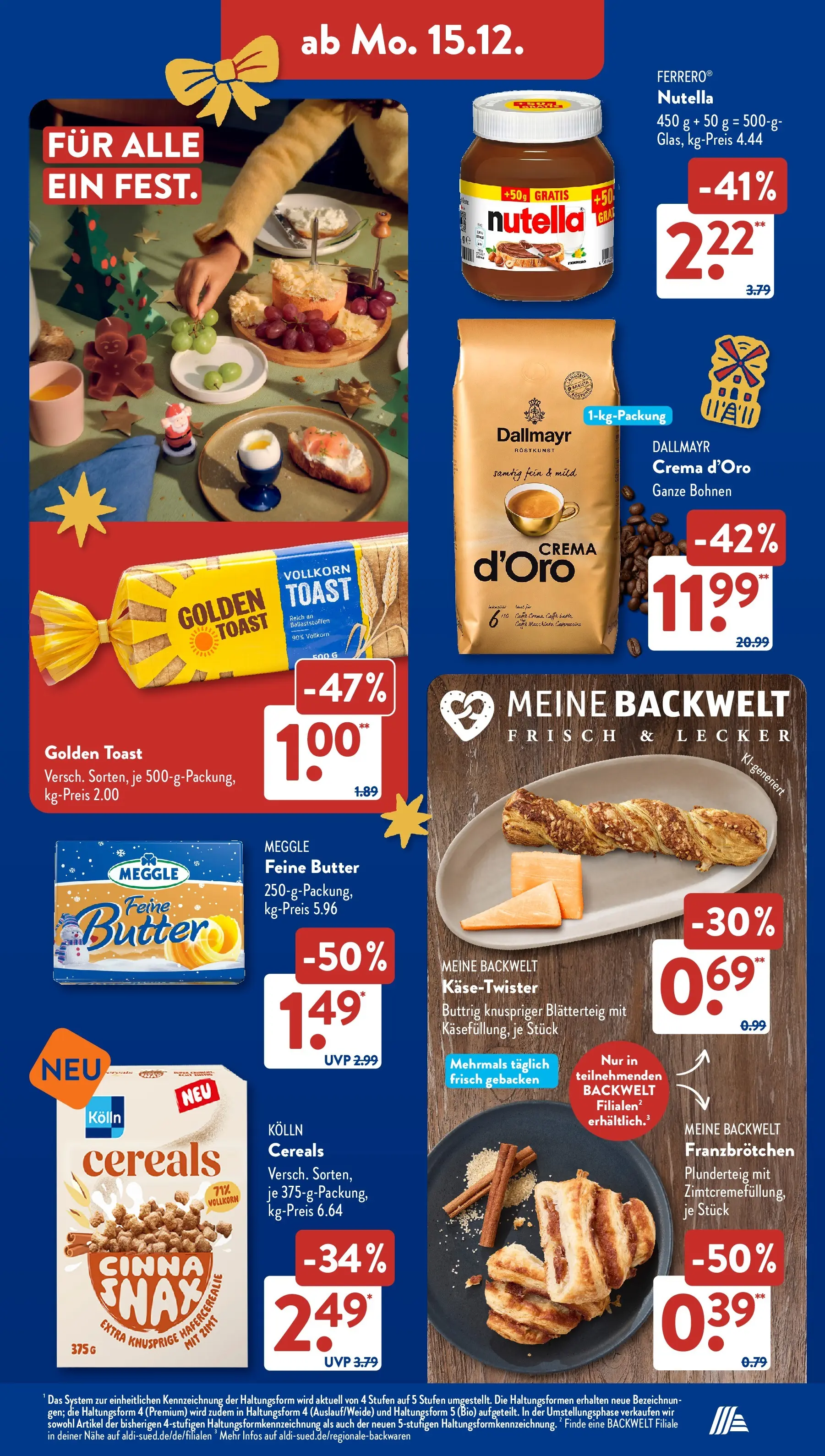 Aldi Süd - Aldi Süd: Wochenangebote (ab 14.12.2025) zum Blättern | Seite: 7 | Produkte: Kolln, Butter, Toast, Grat