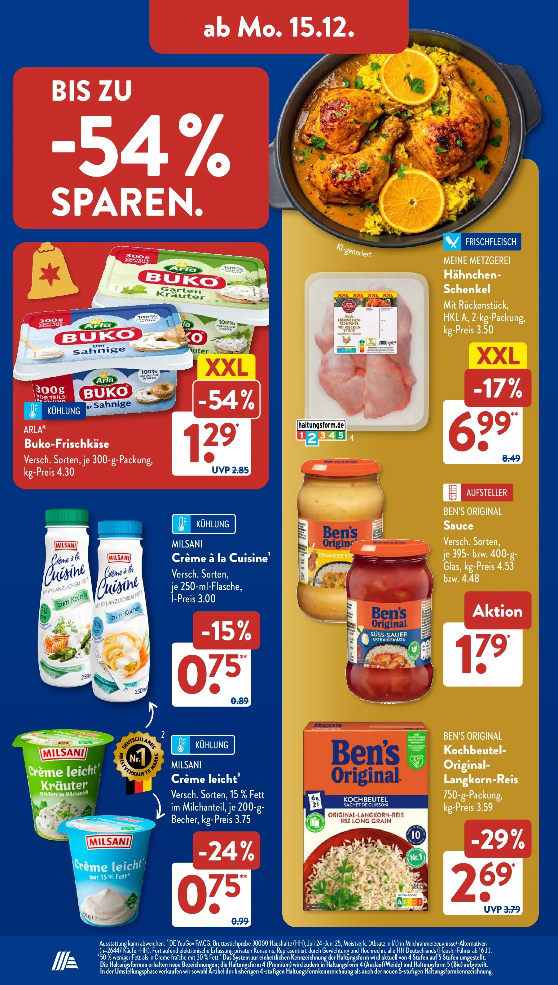 Aldi Süd - Aldi Süd: Wochenangebote (ab 14.12.2025) zum Blättern | Seite: 12 | Produkte: Hahnchen, Creme, Gemüse, Arla buko