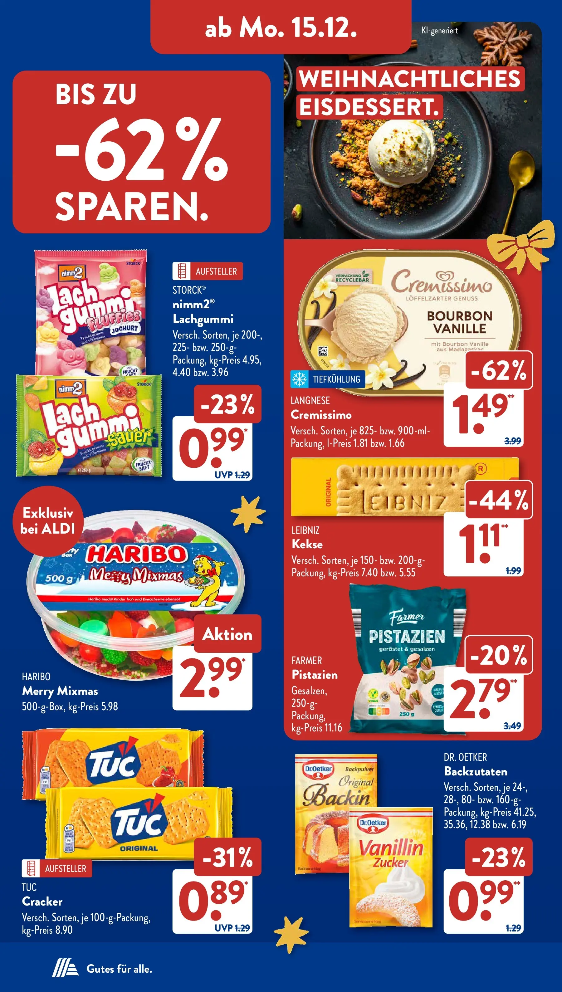 Aldi Süd - Aldi Süd: Wochenangebote (ab 14.12.2025) zum Blättern | Seite: 16 | Produkte: Langnese, Haribo, Pistazien, Bourbon