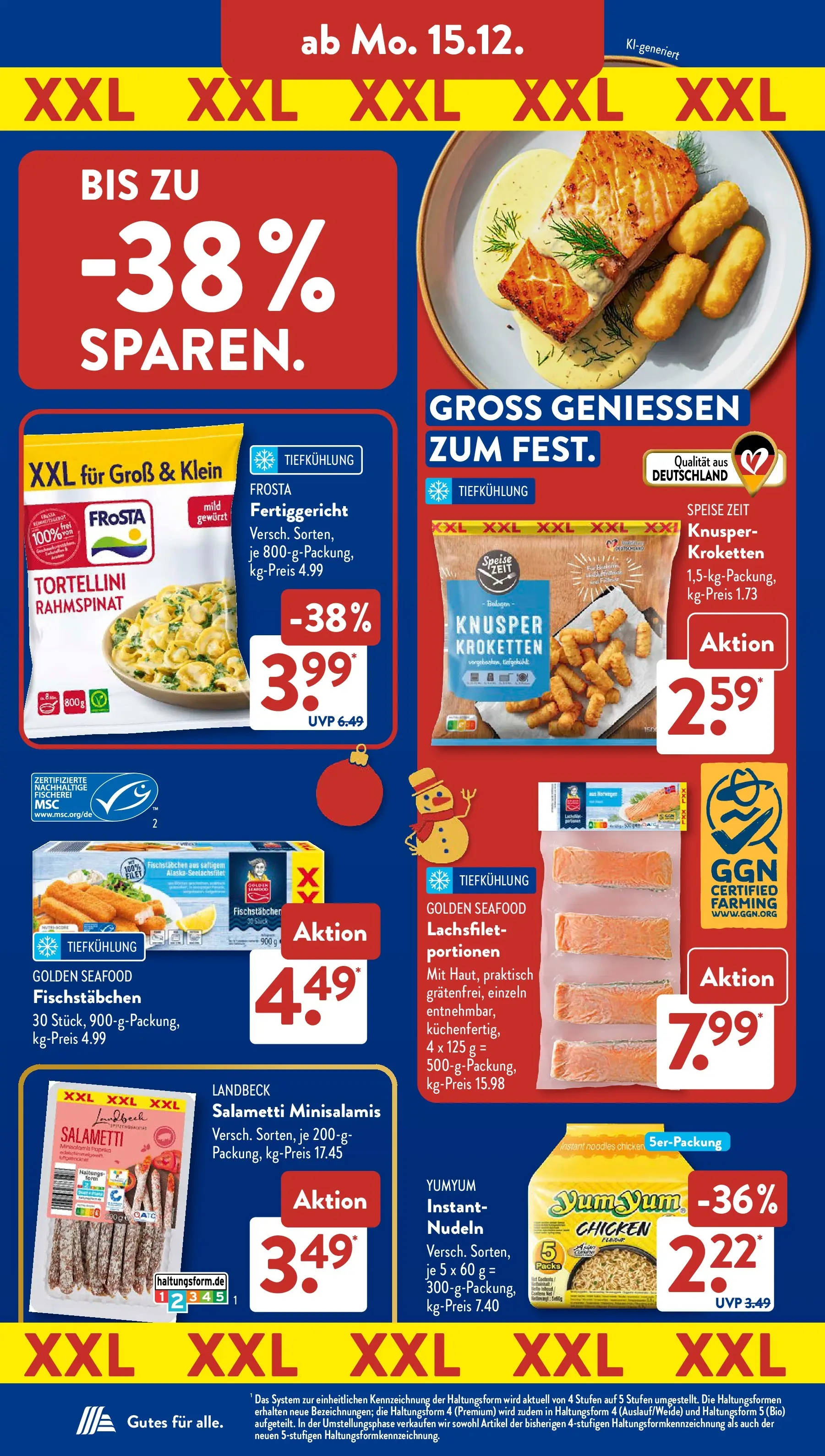 Aldi Süd - Aldi Süd: Wochenangebote (ab 14.12.2025) zum Blättern | Seite: 20 | Produkte: Frosta, Fischstabchen, Nudeln
