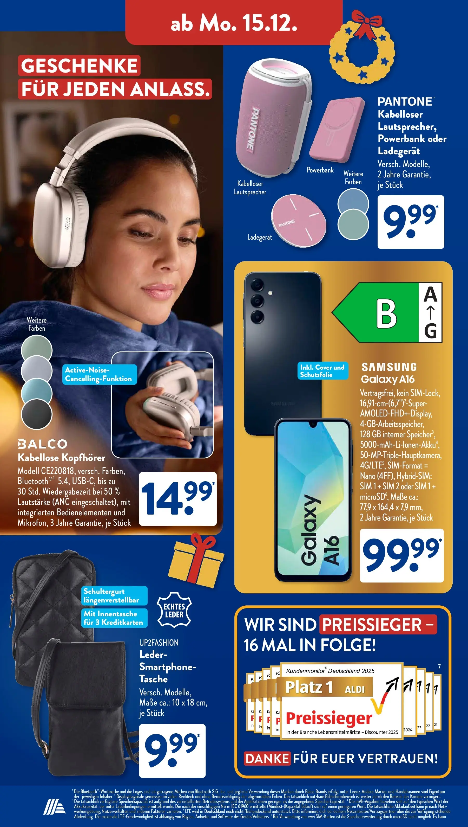 Aldi Süd - Aldi Süd: Wochenangebote (ab 14.12.2025) zum Blättern | Seite: 23 | Produkte: Kamera, Smartphone, Powerbank, Kopfhörer
