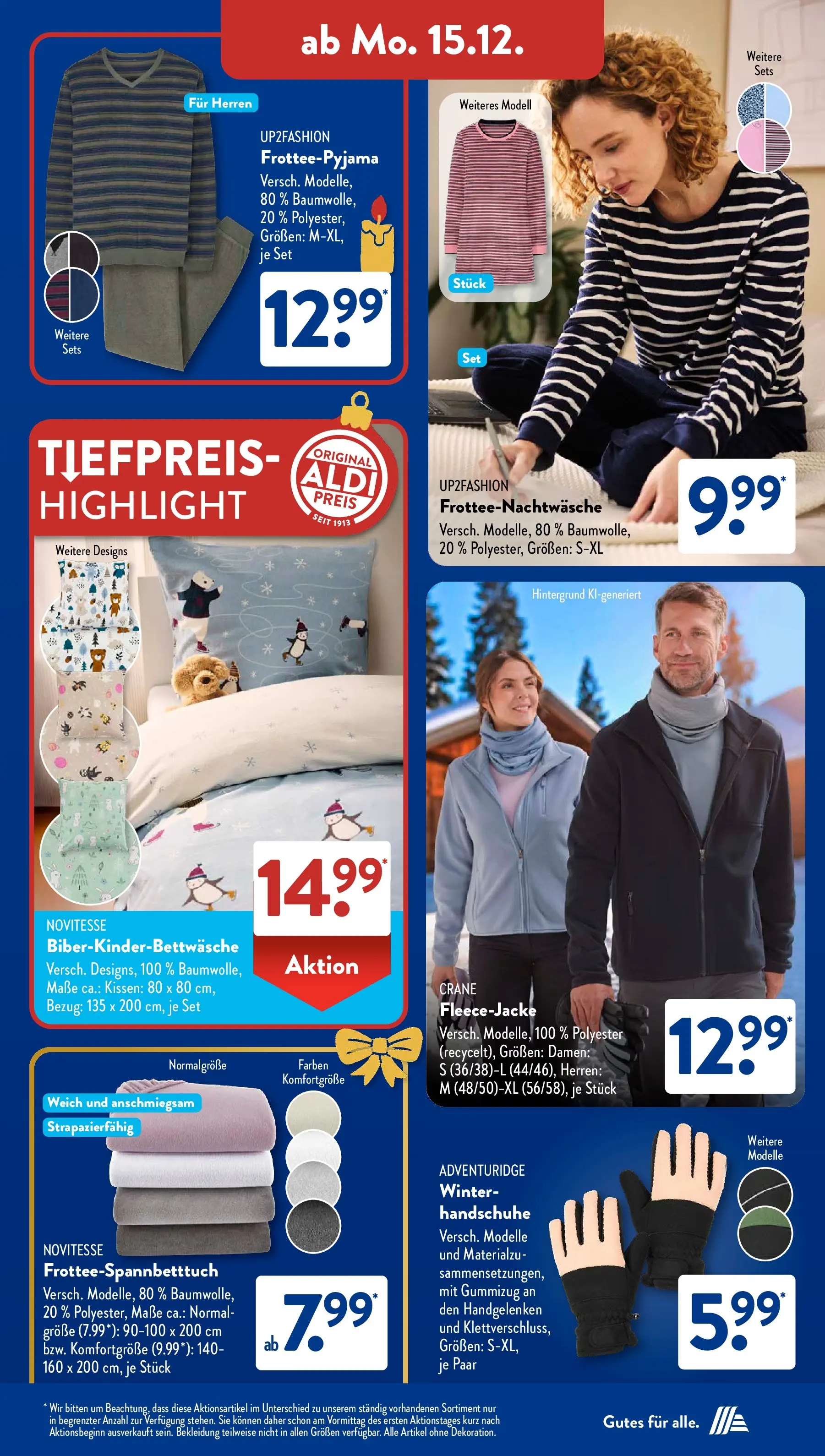 Aldi Süd - Aldi Süd: Wochenangebote (ab 14.12.2025) zum Blättern | Seite: 26 | Produkte: Up2fashion, Bekleidung, Handschuhe