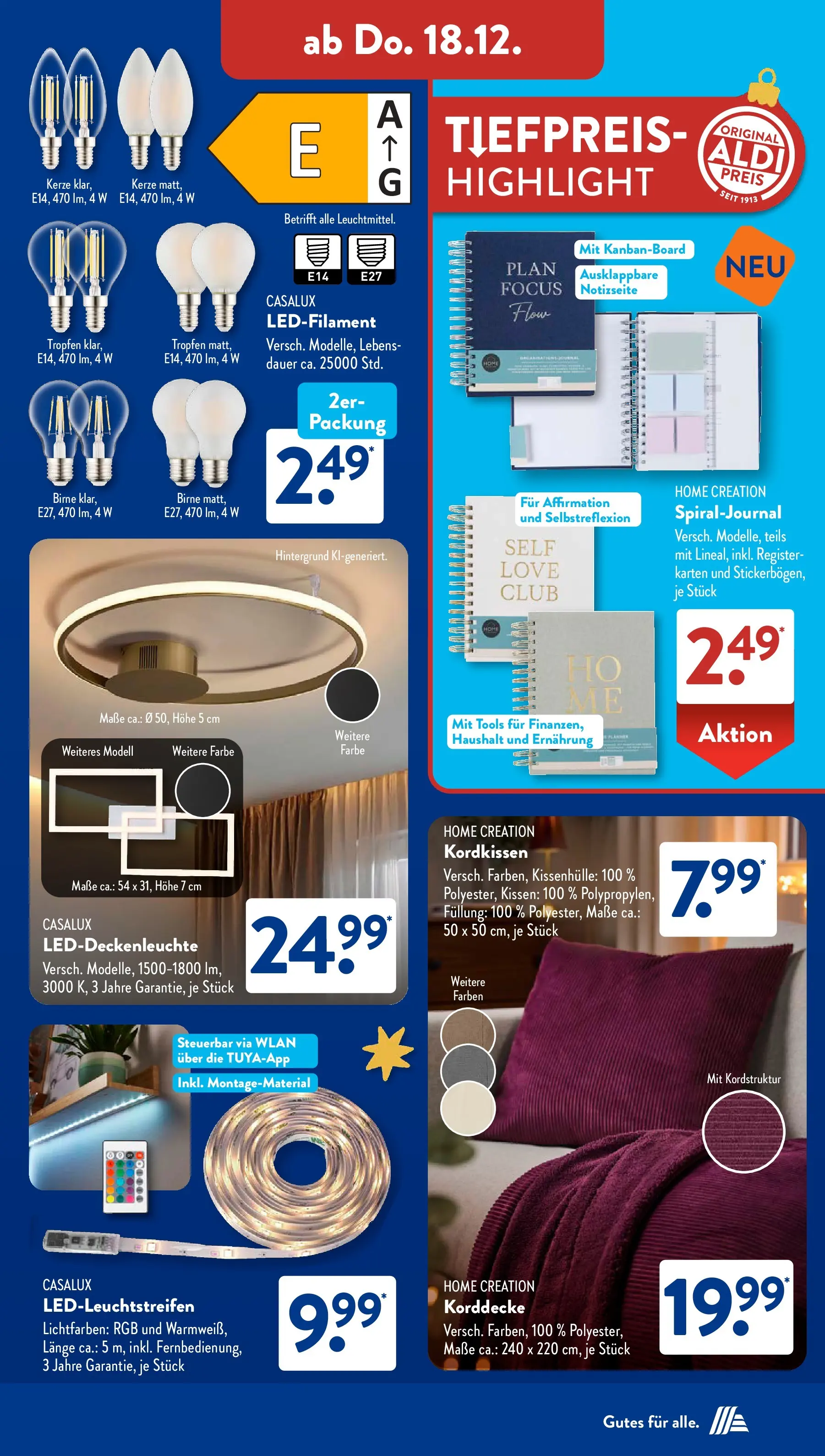 Aldi Süd - Aldi Süd: Wochenangebote (ab 14.12.2025) zum Blättern | Seite: 30 | Produkte: Kissen, Birne, Home creation