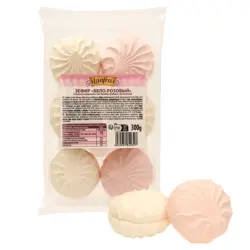 Schaumzuckerware mit Vanille-Erdbeer-Geschmack