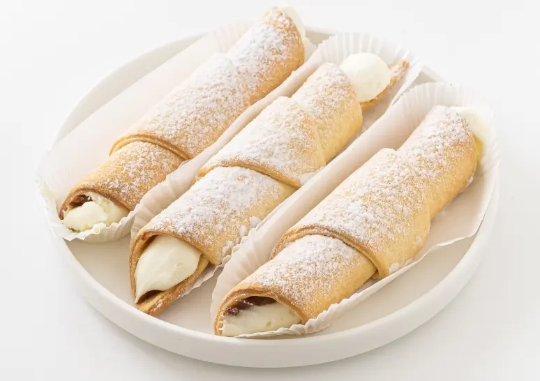 Schaumrollen aus Murbeteig mit Toffee