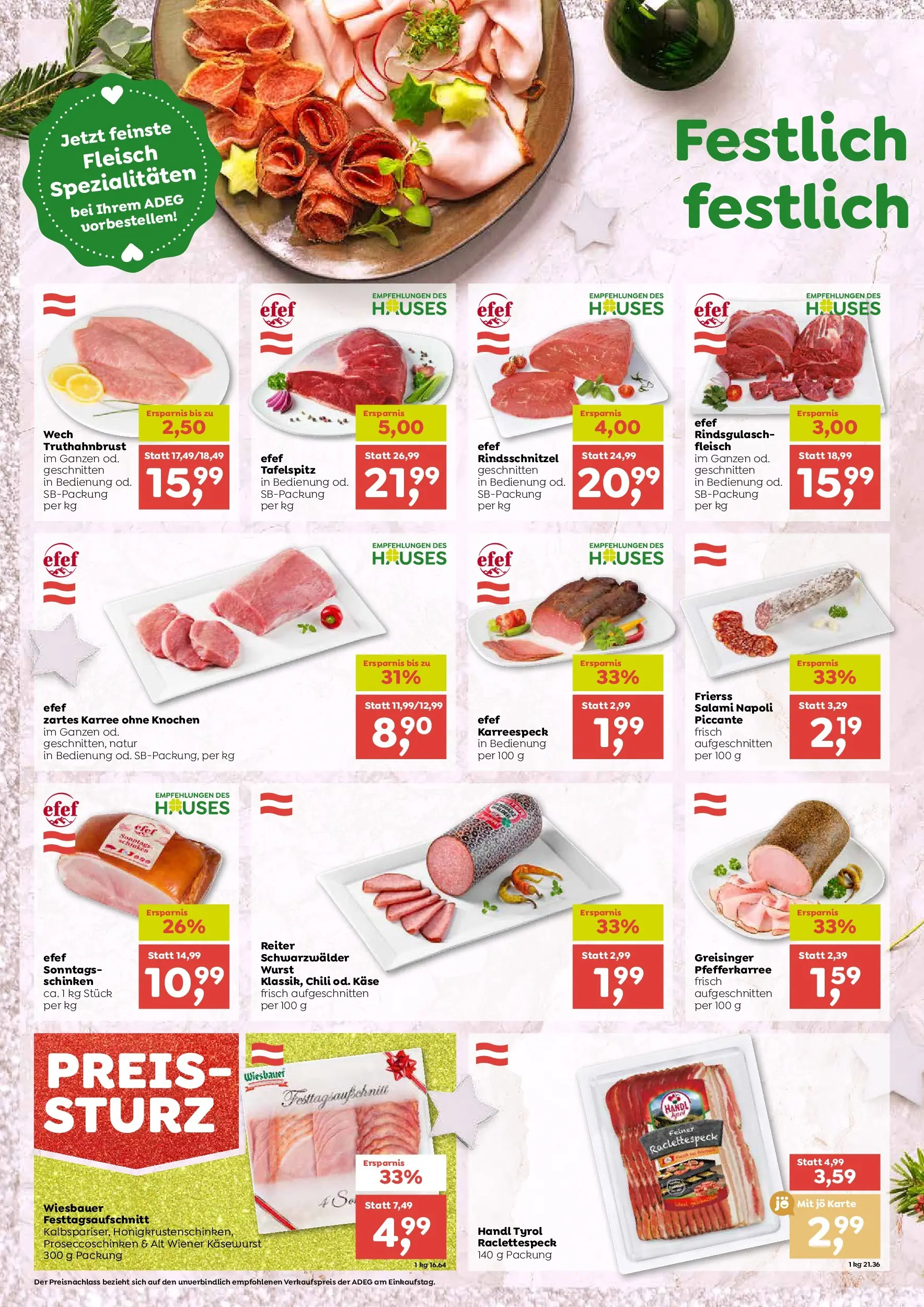 ADEG Weissenbach, Hausmening von 18.12.2025 - Aktuelle Angebote | Seite: 4 | Produkte: Wurst, Chili, Salami, Schinken
