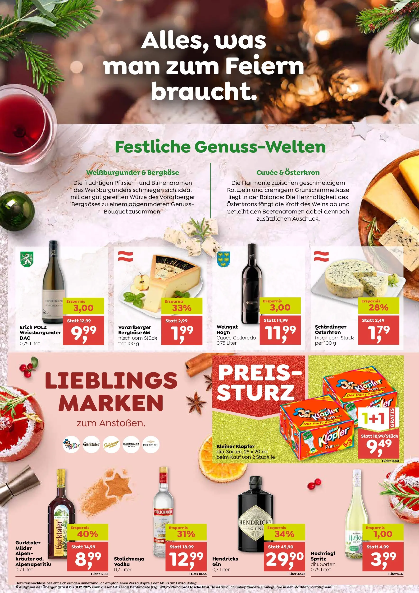 ADEG Weissenbach, Hausmening von 18.12.2025 - Aktuelle Angebote | Seite: 8 | Produkte: Pfirsich