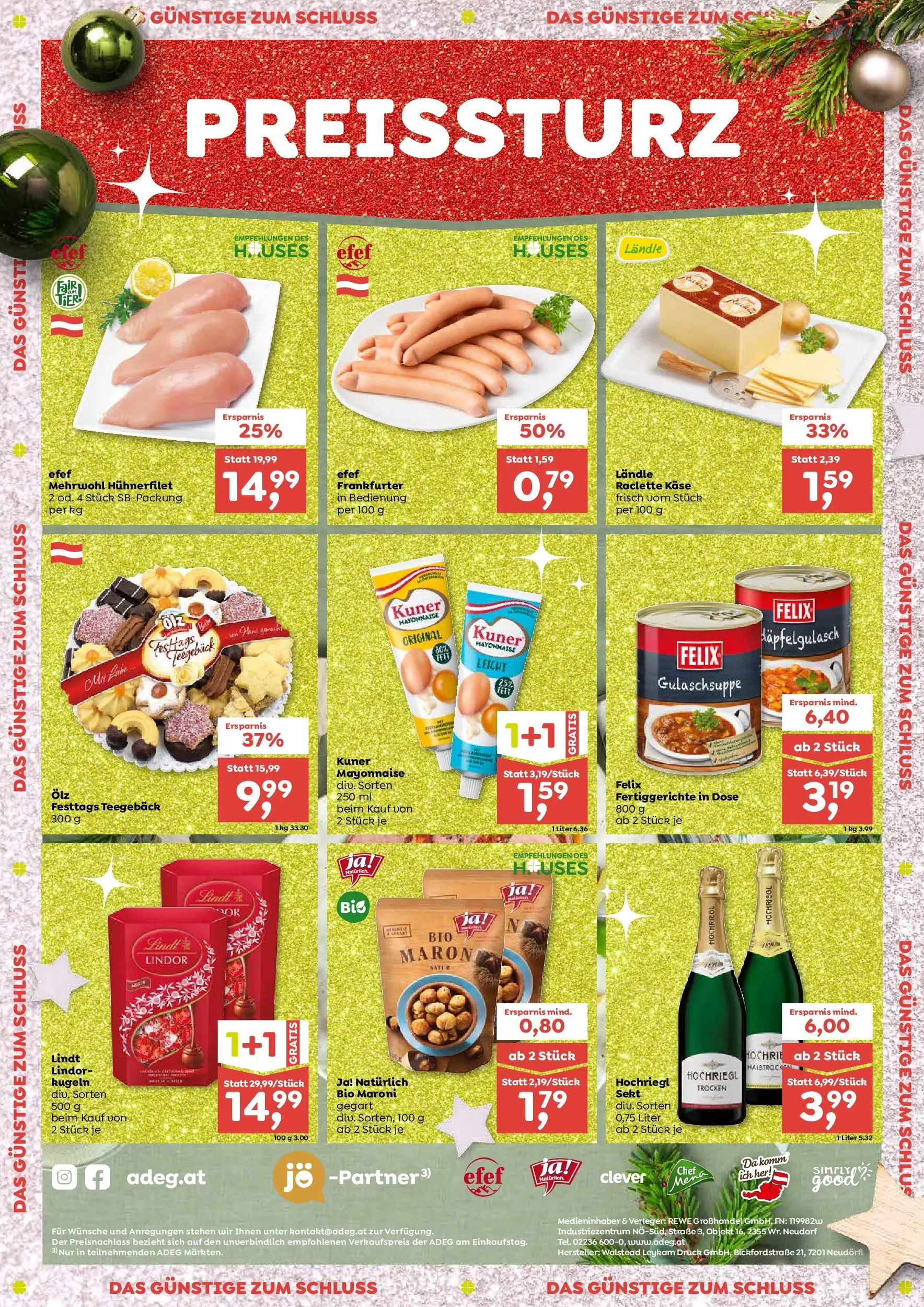 ADEG Weissenbach, Hausmening von 18.12.2025 - Aktuelle Angebote | Seite: 12 | Produkte: Mayonnaise, Fertiggerichte, Käse