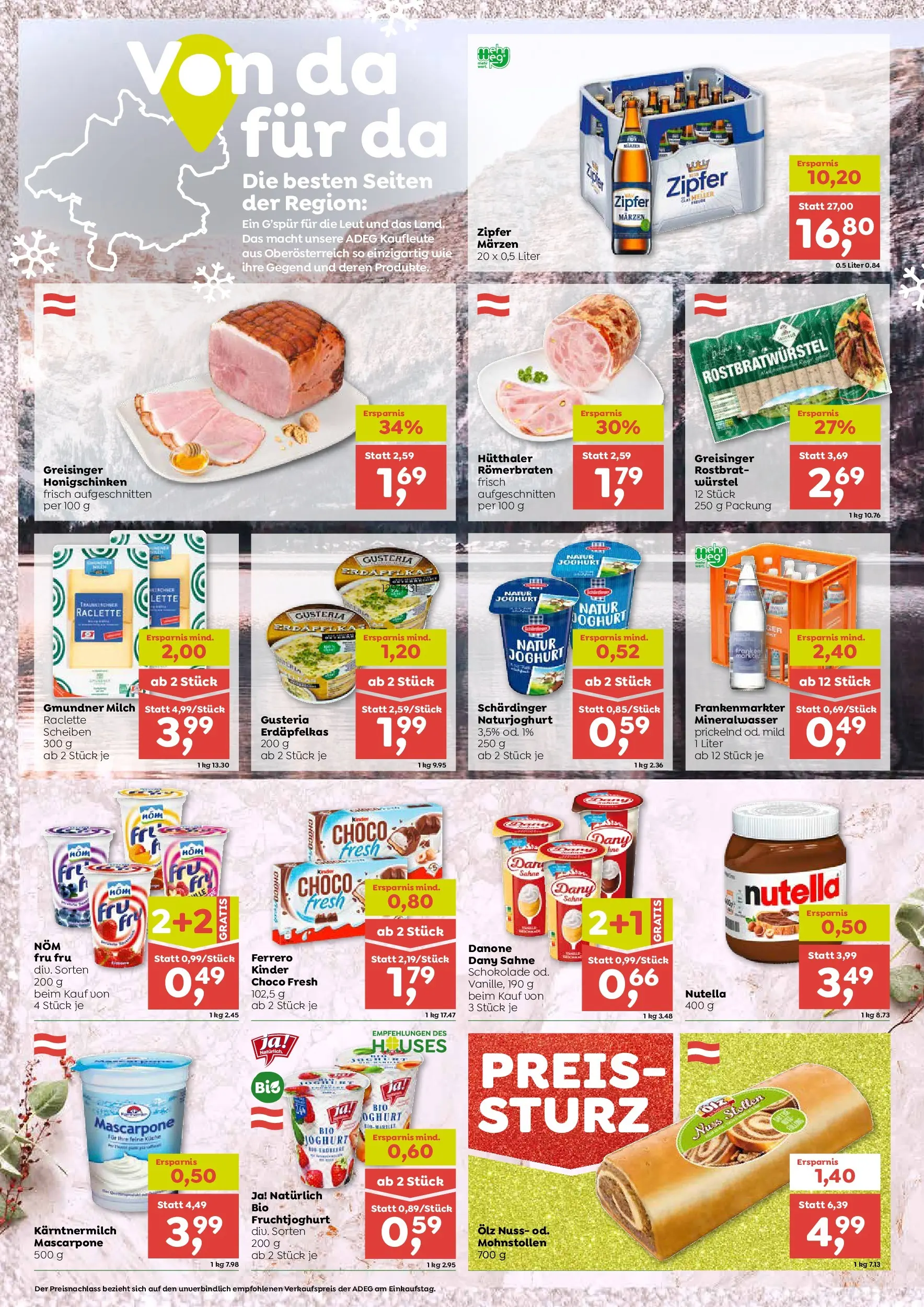 ADEG Spital/Pyhrn, Hinterstoder von 18.12.2025 - Aktuelle Angebote | Seite: 6 | Produkte: Sahne, Milch, Joghurt, Schokolade