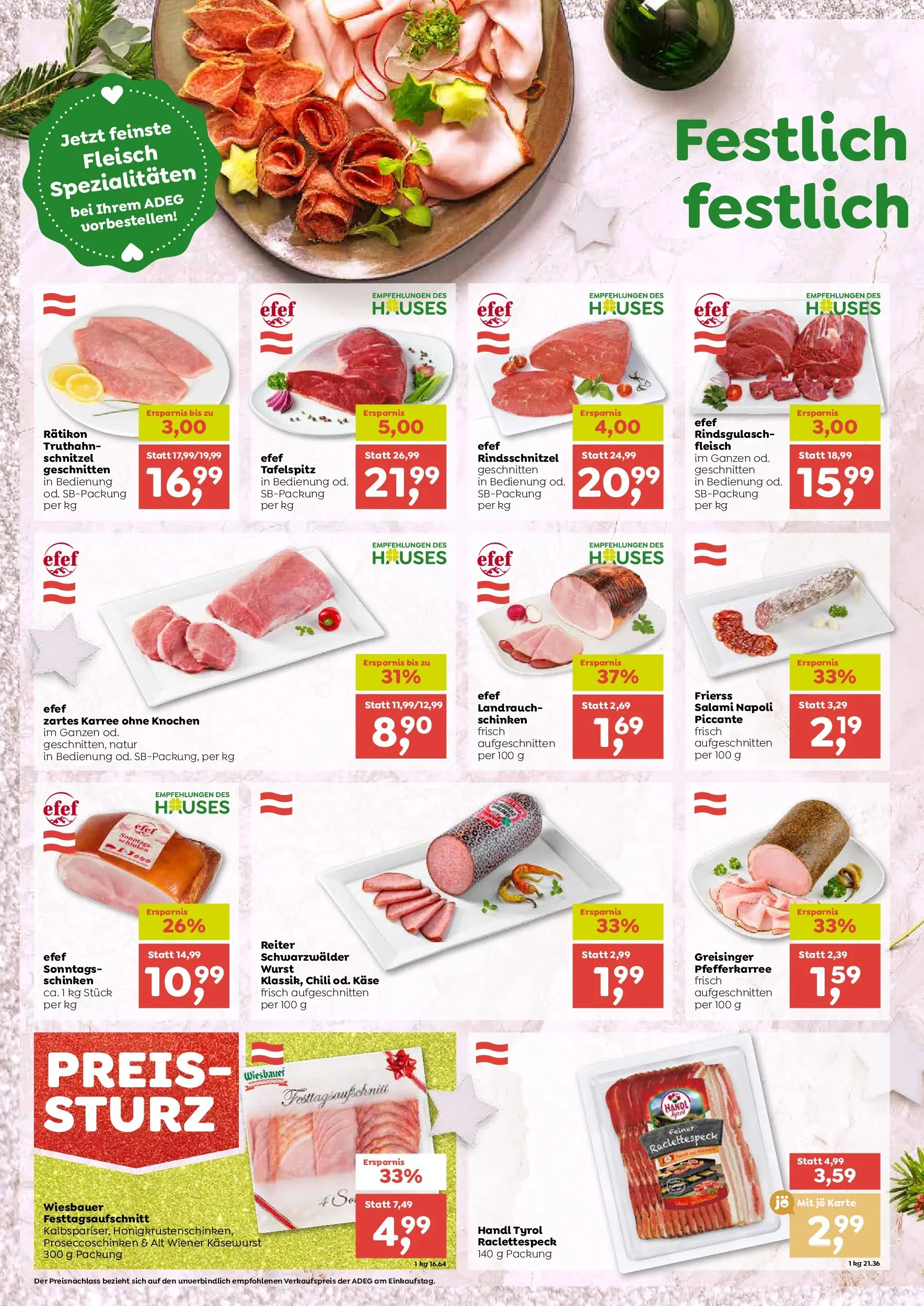 ADEG Wolfurt, Feldkirch von 18.12.2025 - Aktuelle Angebote | Seite: 4 | Produkte: Wurst, Chili, Salami, Schinken