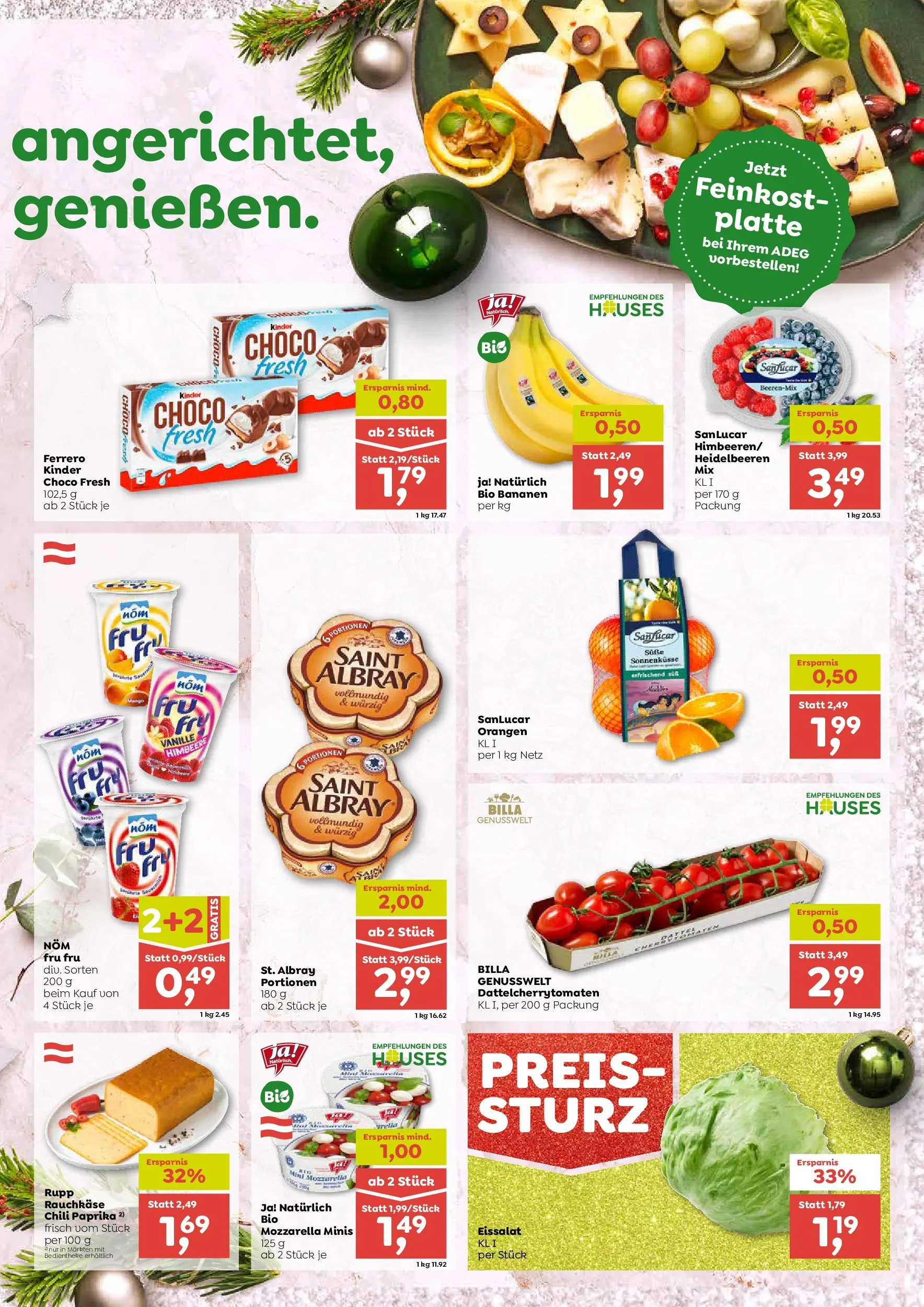 ADEG Hohenberg, Prottes von 18.12.2025 - Aktuelle Angebote | Seite: 3 | Produkte: Chili, Himbeere, Orangen, Bananen