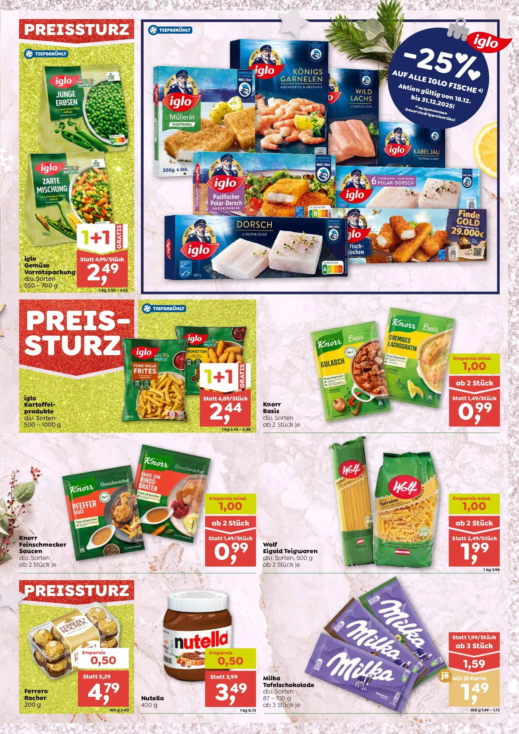 ADEG Hohenberg, Prottes von 18.12.2025 - Aktuelle Angebote | Seite: 5 | Produkte: Gemüse, Pfeffer, Erbsen, Fisch