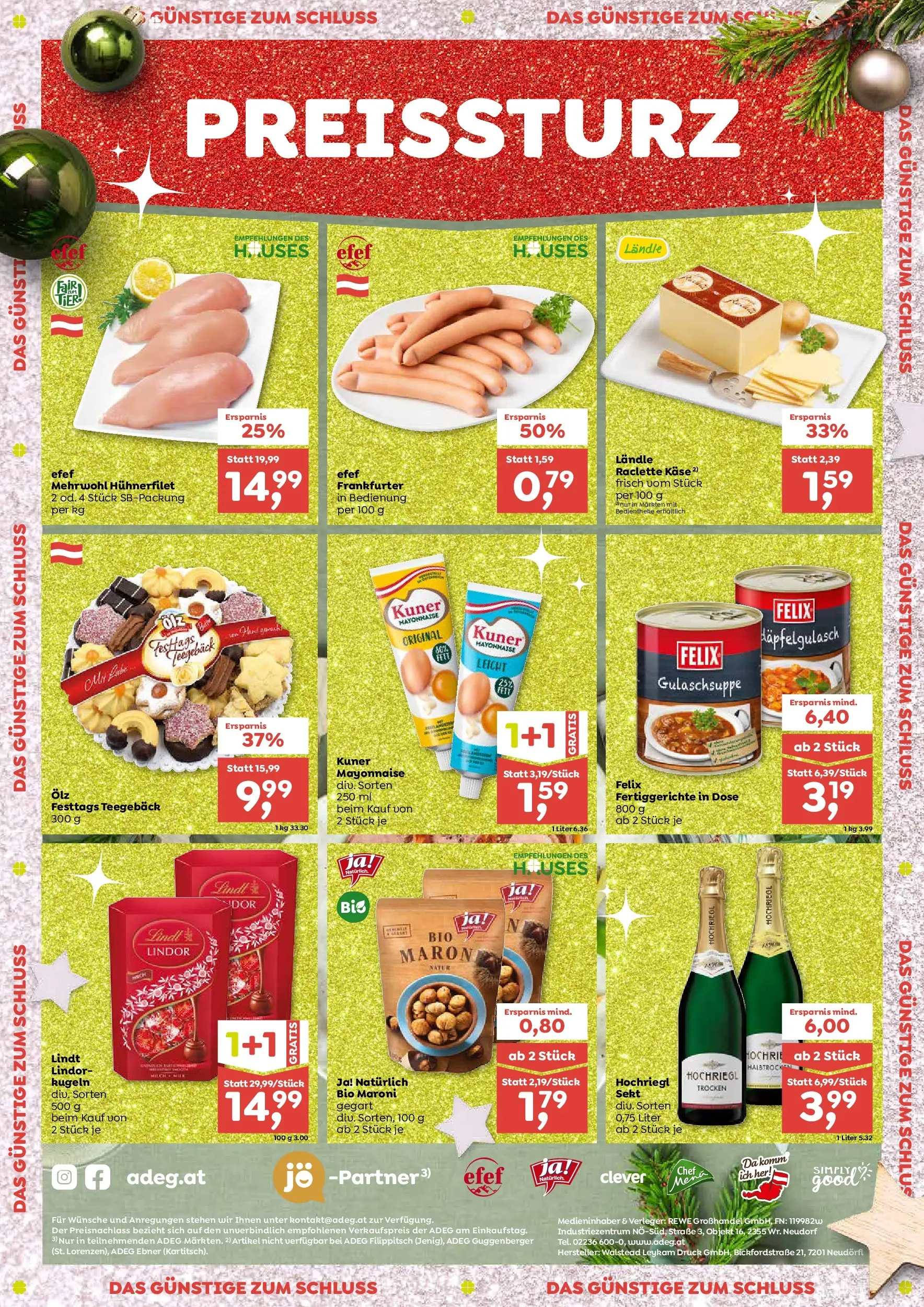 ADEG Hohenberg, Prottes von 18.12.2025 - Aktuelle Angebote | Seite: 8 | Produkte: Mayonnaise, Fertiggerichte