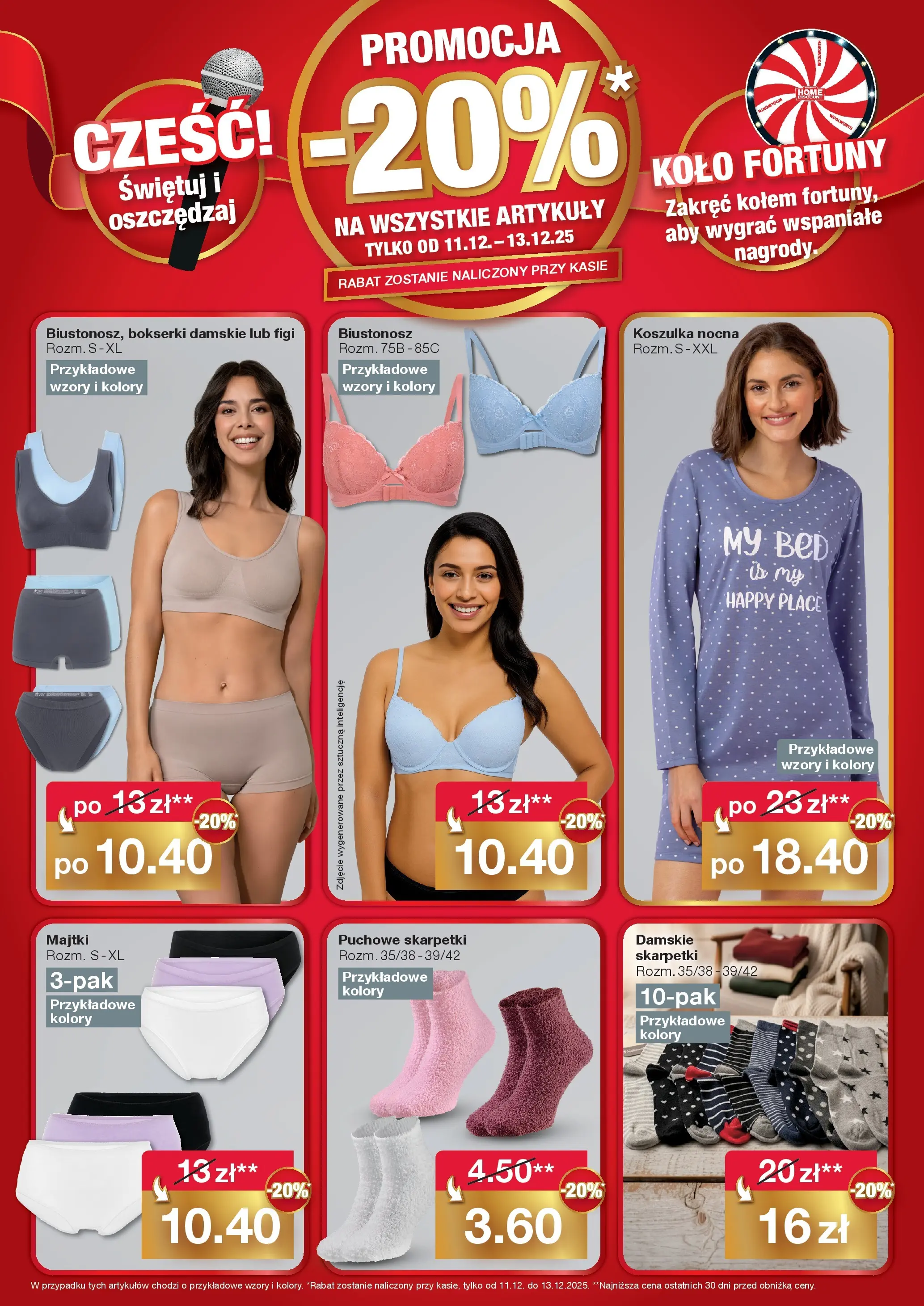 Woolworth Gazetka - Już w Tarnowskie Góry od (11.12.2025 - 13.12.2025) | Strona: 2 | Produkty: Majtki, Biustonosz, Bokserki, Skarpetki