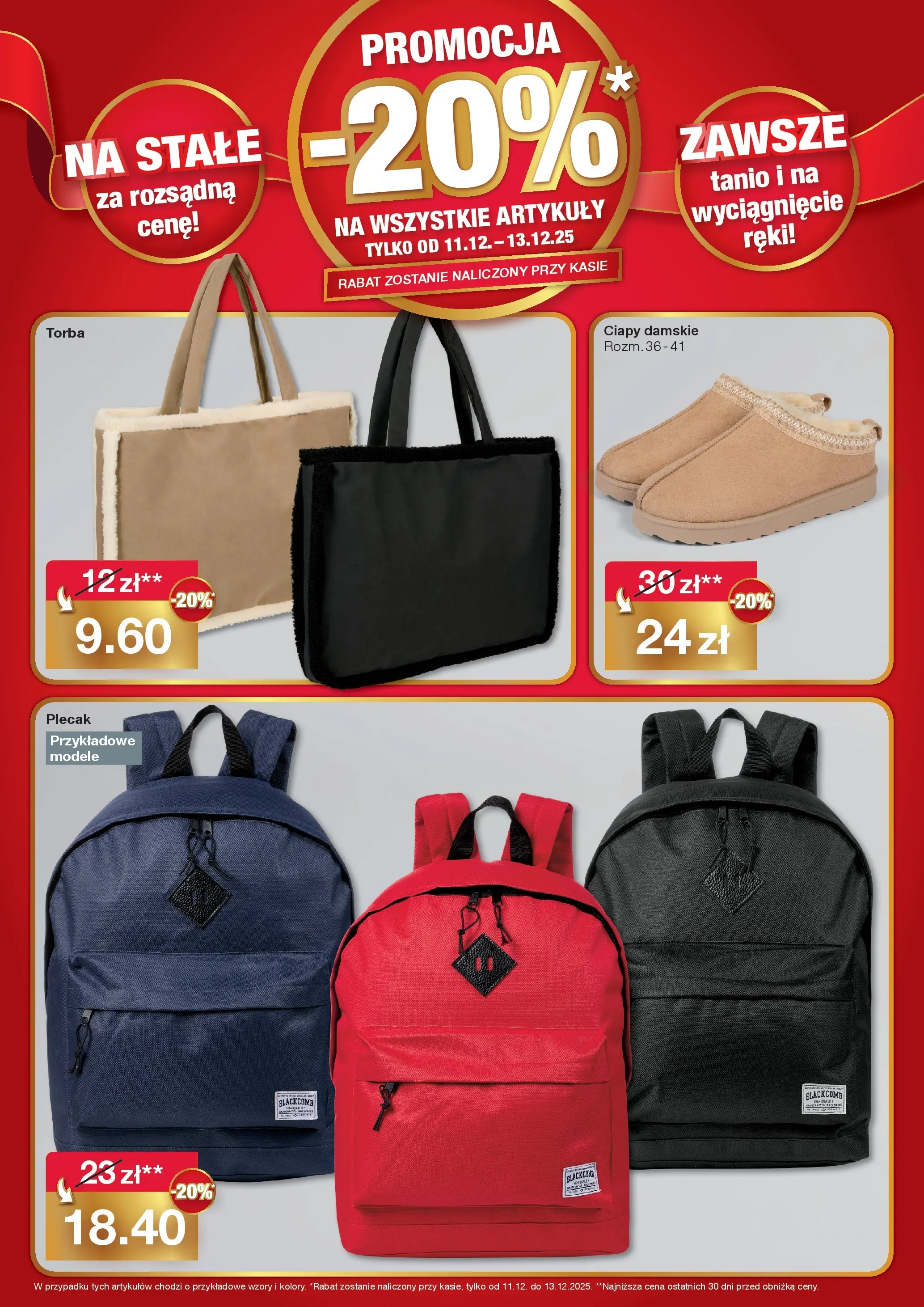 Woolworth Gazetka - Już w Tarnowskie Góry od (11.12.2025 - 13.12.2025) | Strona: 6 | Produkty: Plecak, Torba