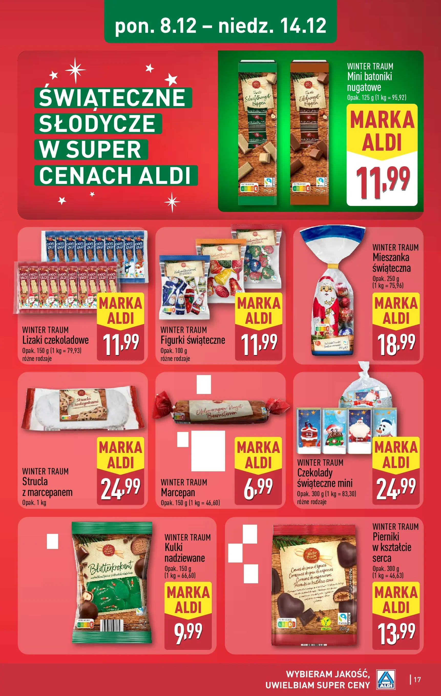 Aldi - Dodatkowe promocje na weekend w ALDI od 10.12.2025 - Ulotka PDF, promocje | Strona: 17 | Produkty: Czekolady, Pierniki, Figurki, Lizaki