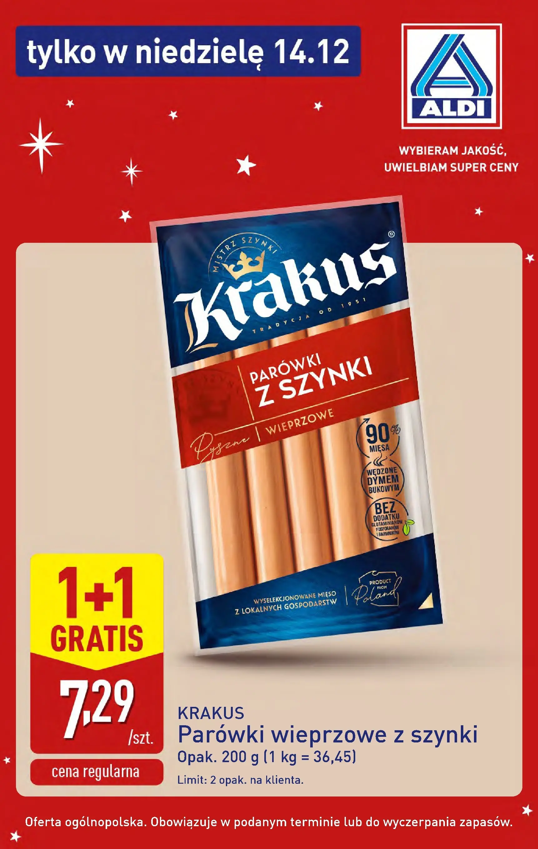 Aldi Gazetka - Super oferty na niedzielę od 14.12.2025 - Ulotka PDF, promocje | Strona: 5 | Produkty: Mięso, Parówki z szynki, Parówki wieprzowe, Parówki