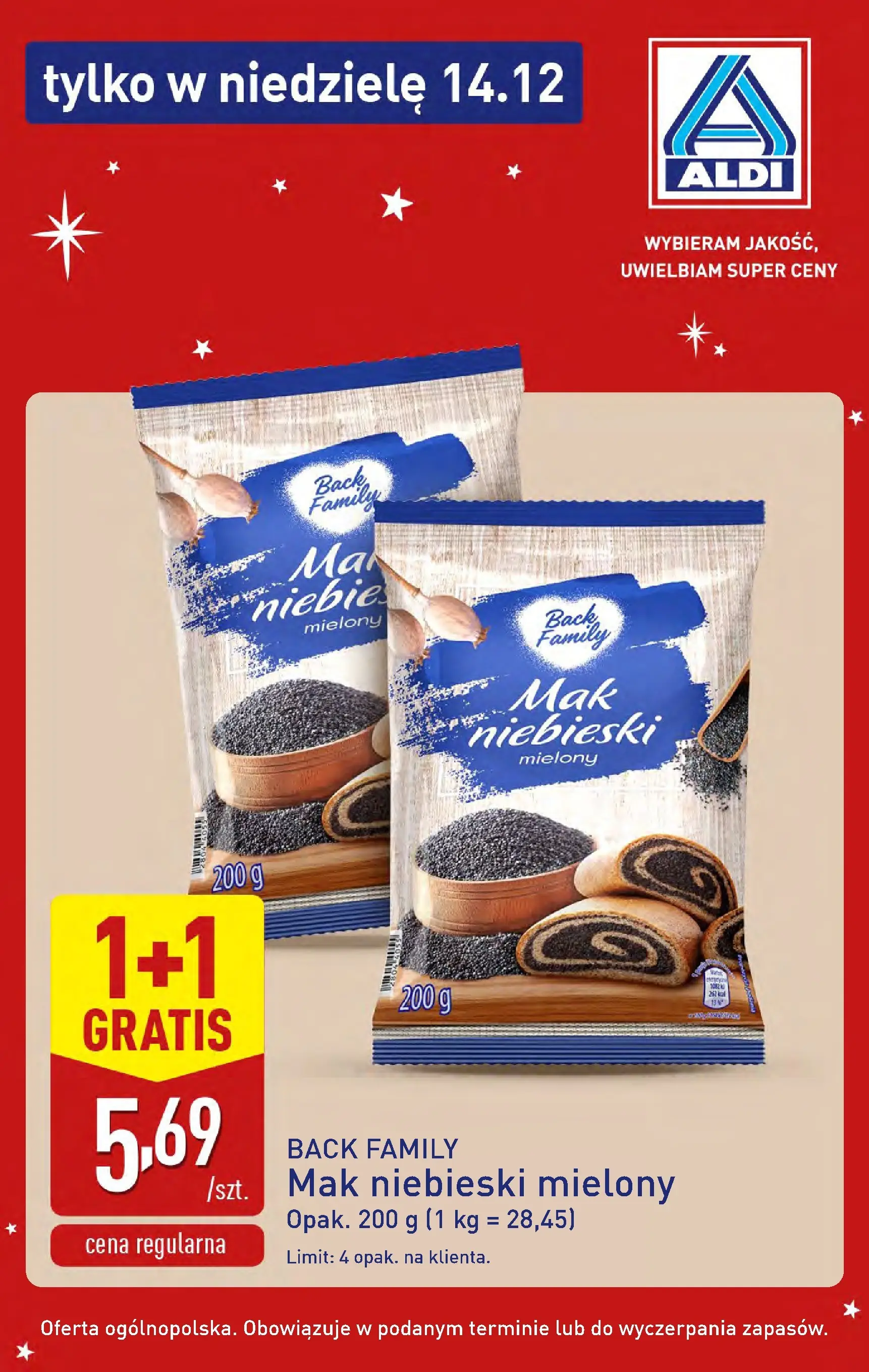 Aldi Gazetka - Super oferty na niedzielę od 14.12.2025 - Ulotka PDF, promocje | Strona: 8 | Produkty: Mak, Mak niebieski