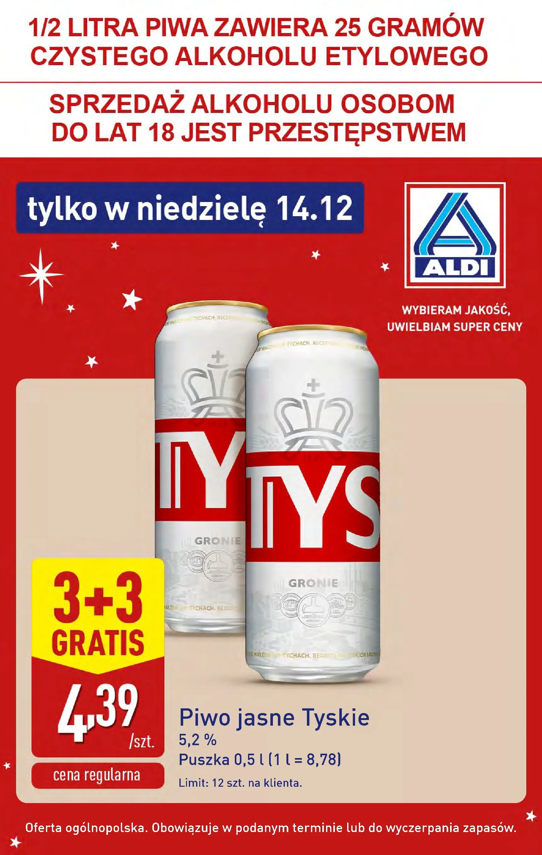 Aldi Gazetka - Super oferty na niedzielę od 14.12.2025 - Ulotka PDF, promocje | Strona: 9 | Produkty: Tyskie, Piwo
