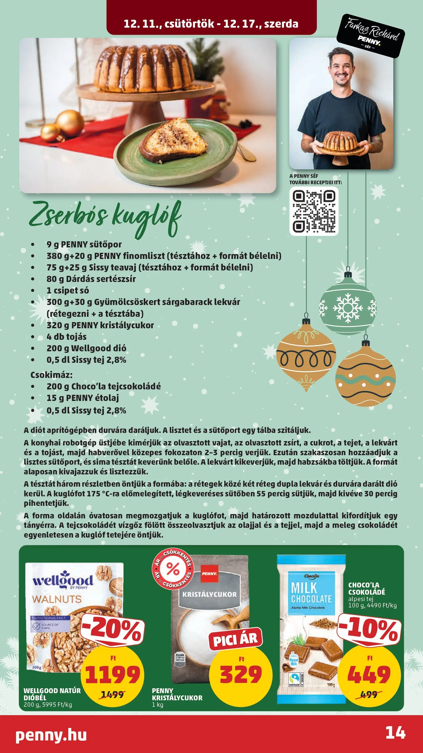 PENNY - Pennymarket újság érvényessége -2025.12.17-ig: 2025.12.10.-tól lapozható | Oldal: 14 | Termékek: Kristálycukor, Robotgép, Kuglóf, Sertészsír