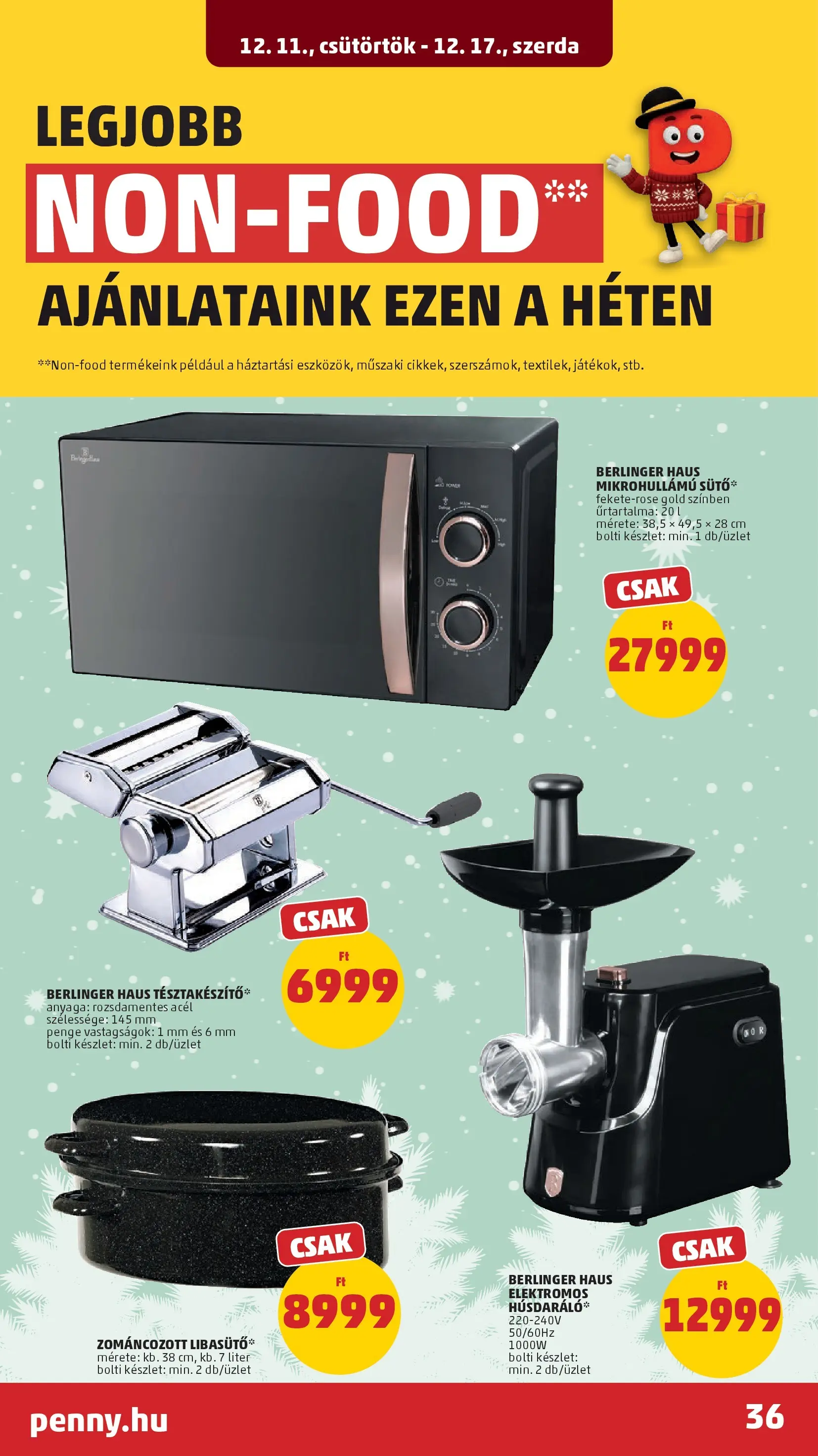 PENNY - Pennymarket újság érvényessége -2025.12.17-ig: 2025.12.10.-tól lapozható | Oldal: 36