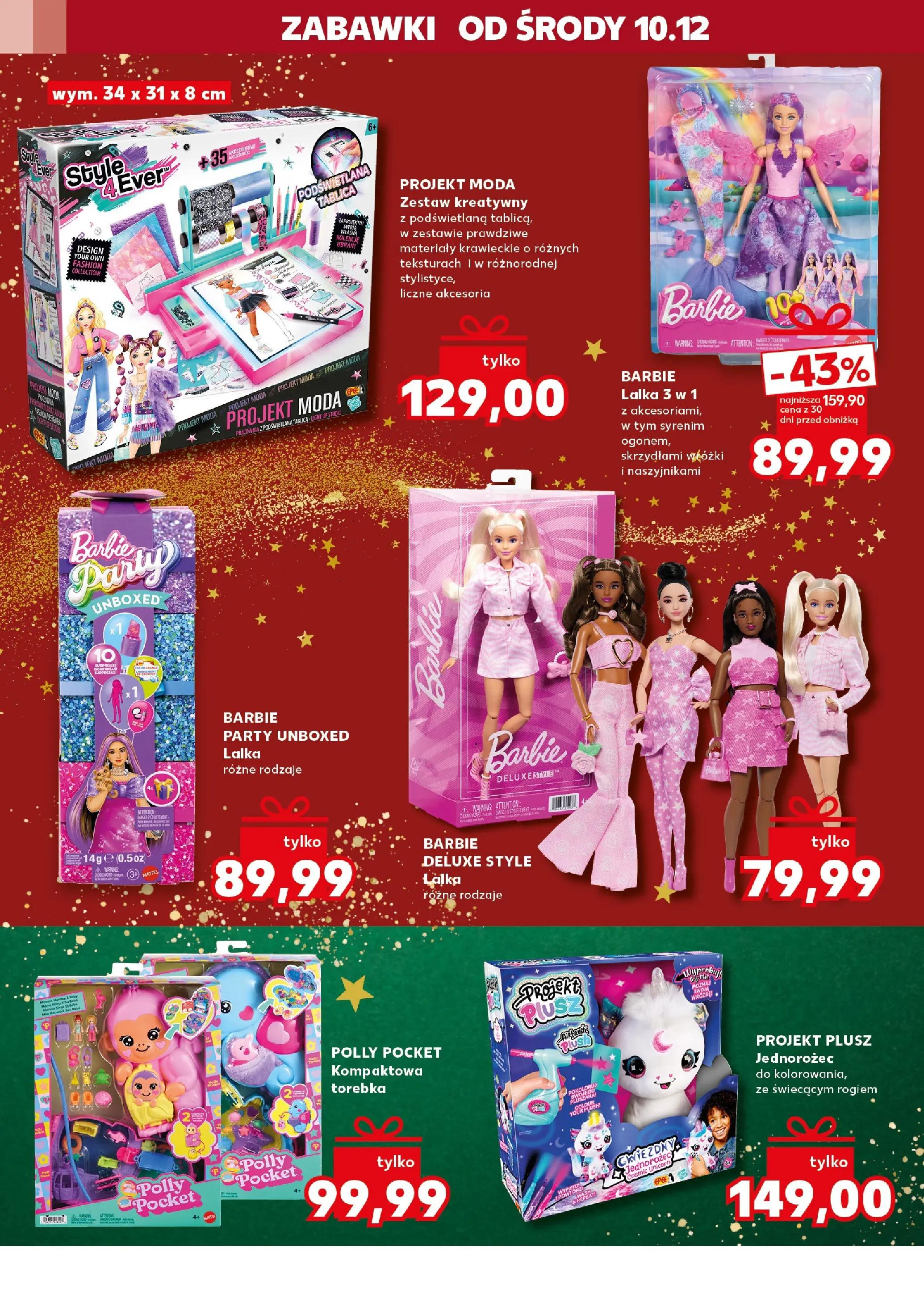 Kaufland gazetka od 10.12.2025 | Boże Narodzenie 🎄🎁 | Strona: 14 | Produkty: Torebka, Lalka, Barbie, Jednorożec