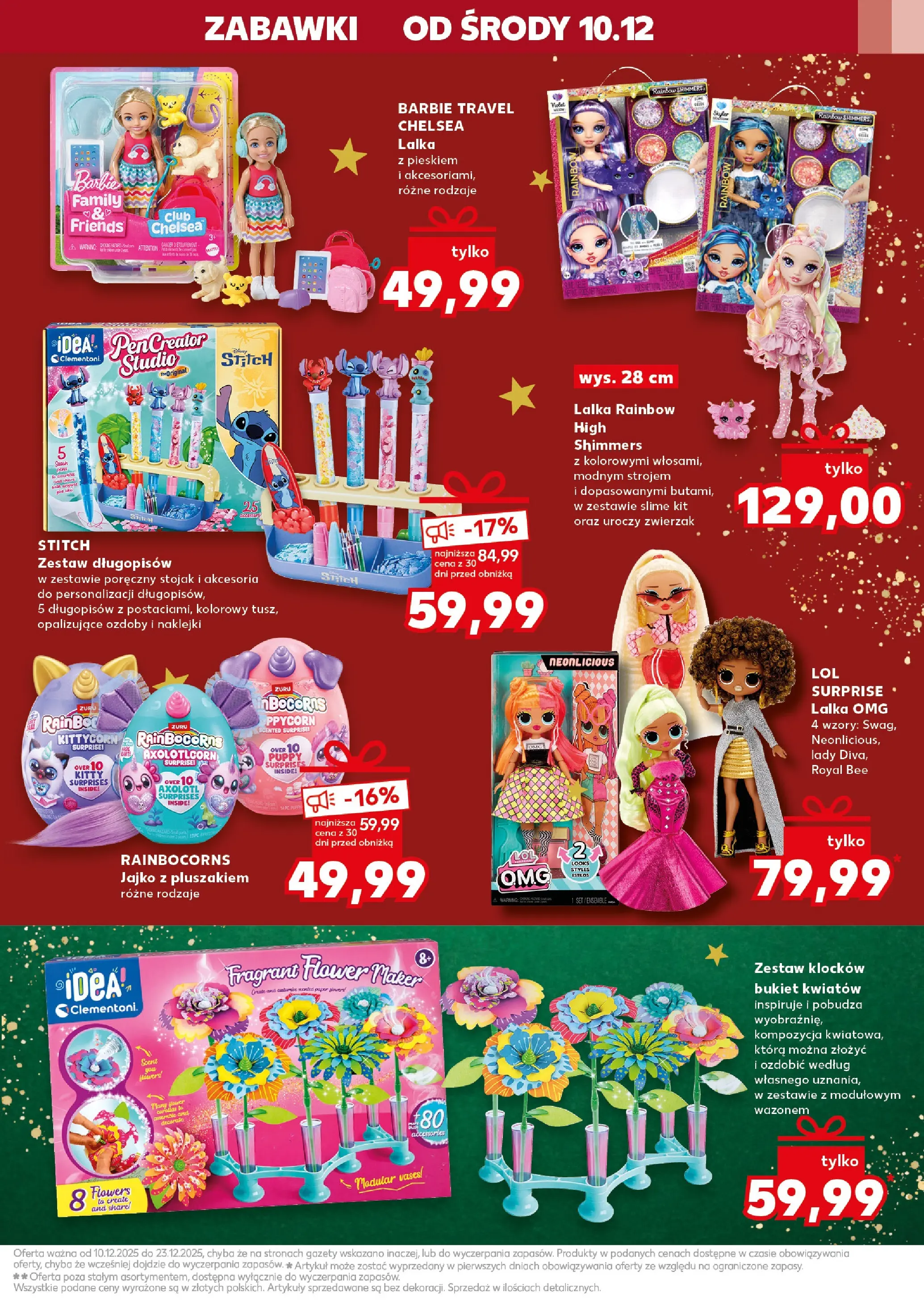 Kaufland gazetka od 10.12.2025 | Boże Narodzenie 🎄🎁 | Strona: 15 | Produkty: Lalka, Barbie, Naklejki