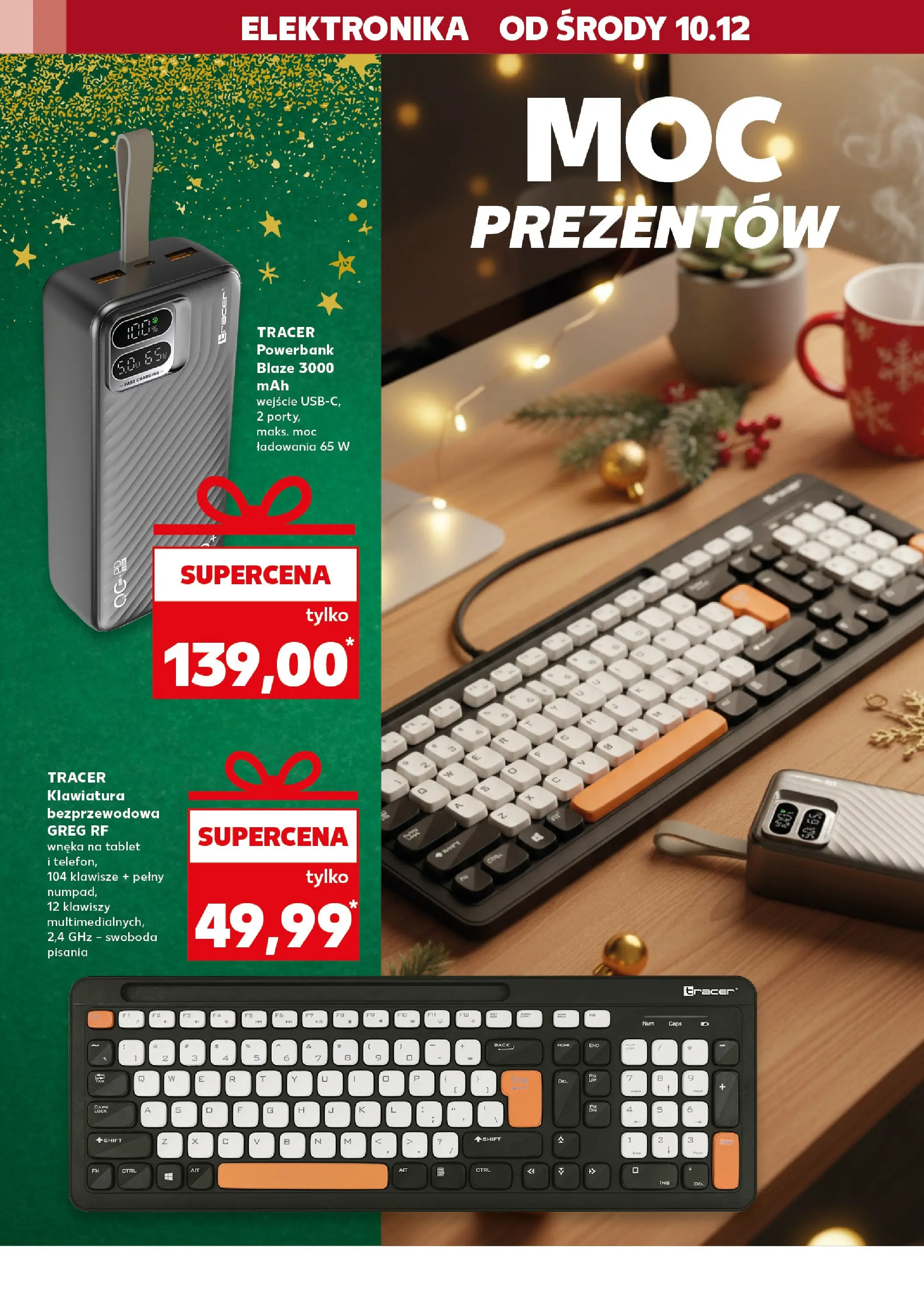 Kaufland gazetka od 10.12.2025 | Boże Narodzenie 🎄🎁 | Strona: 34 | Produkty: Tablet, Klawiatura, Powerbank