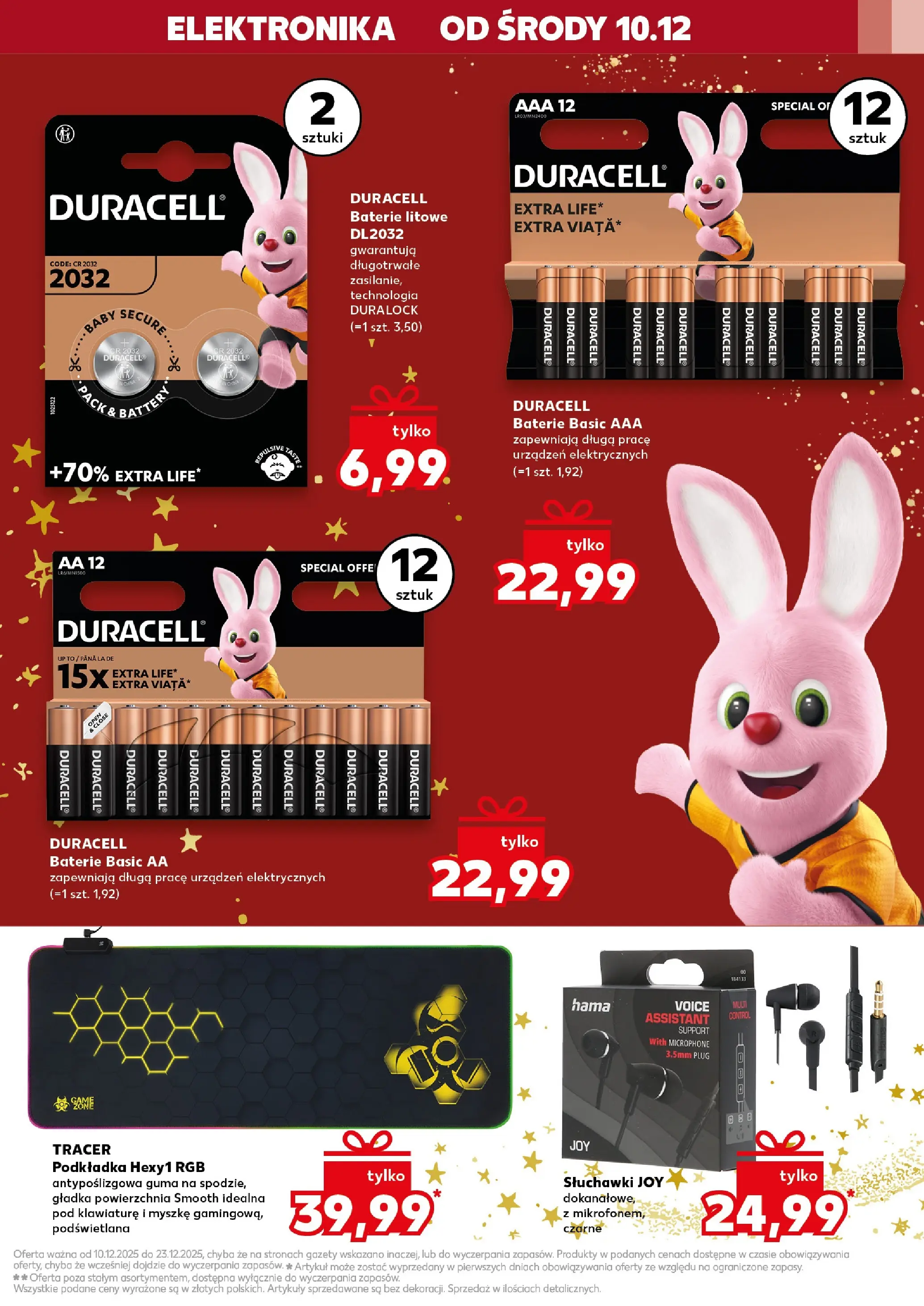 Kaufland gazetka od 10.12.2025 | Boże Narodzenie 🎄🎁 | Strona: 35 | Produkty: Słuchawki, Baterie