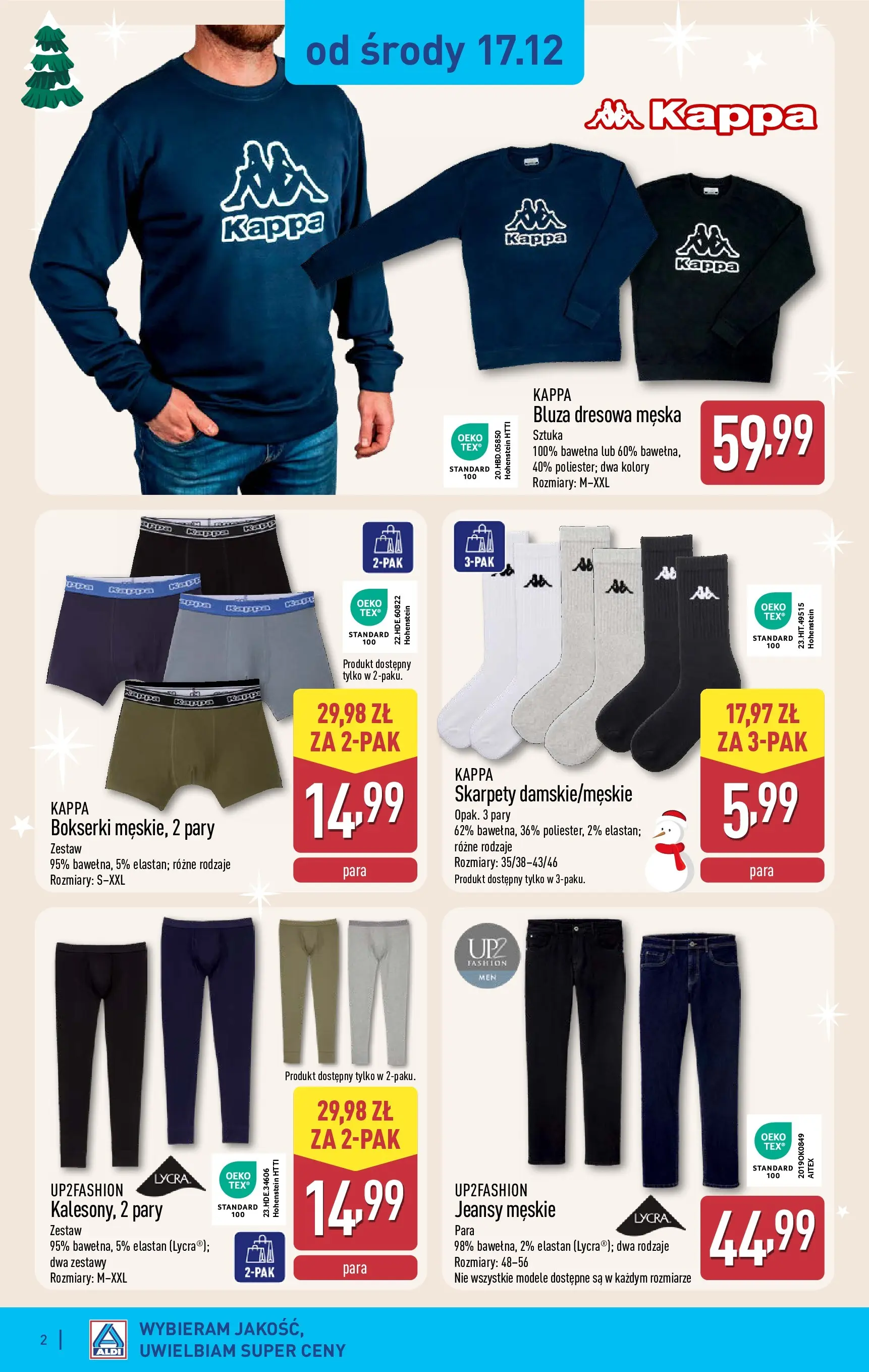 Aldi Gazetka - Hity od Środy i od Soboty od 17.12.2025 - Ulotka PDF, promocje | Strona: 2 | Produkty: Skarpety, Bokserki
