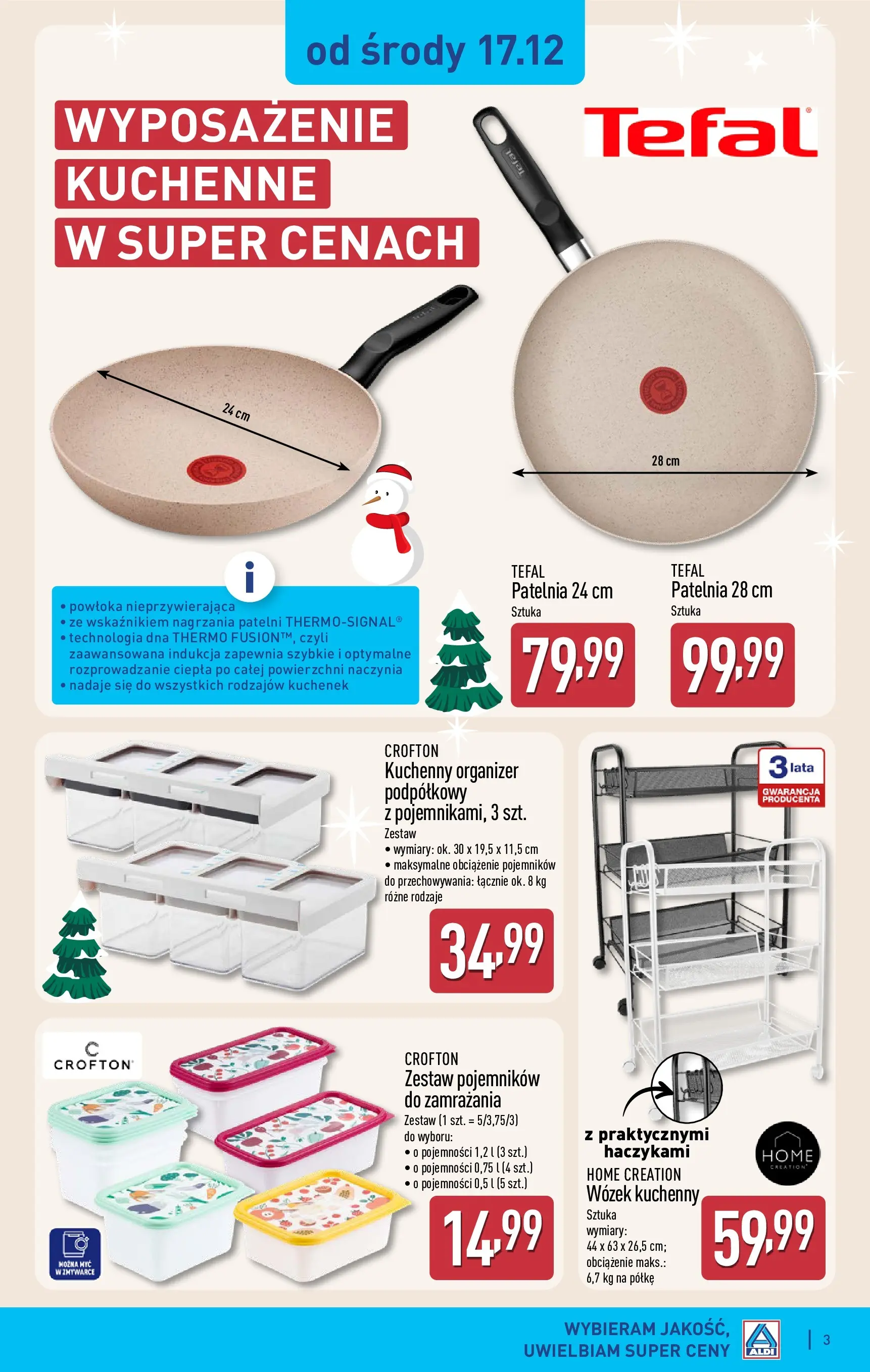 Aldi Gazetka - Hity od Środy i od Soboty od 17.12.2025 - Ulotka PDF, promocje | Strona: 3 | Produkty: Patelnia, Tefal