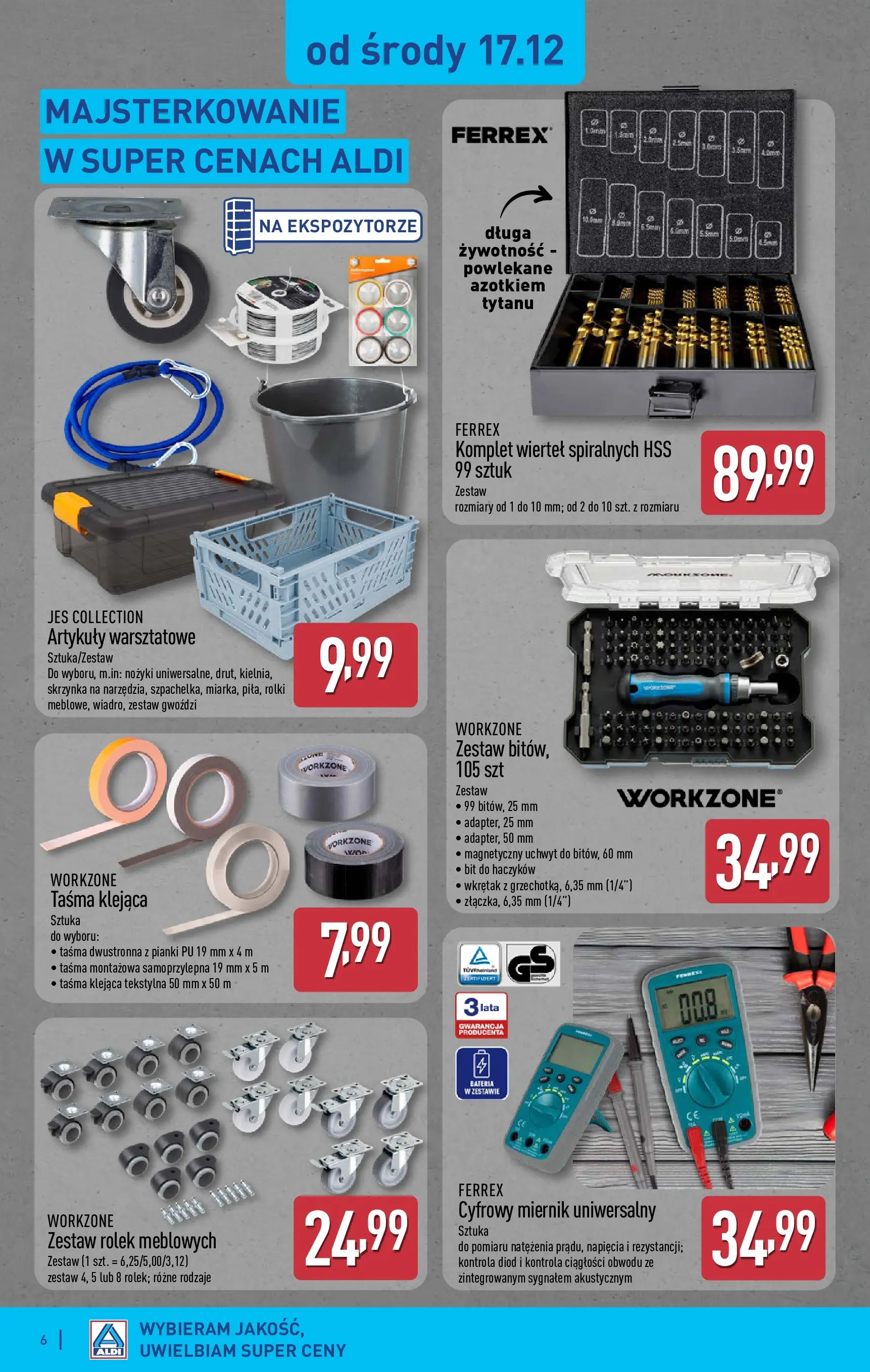 Aldi Gazetka - Hity od Środy i od Soboty od 17.12.2025 - Ulotka PDF, promocje | Strona: 6 | Produkty: Rolki, Bateria, Pianki